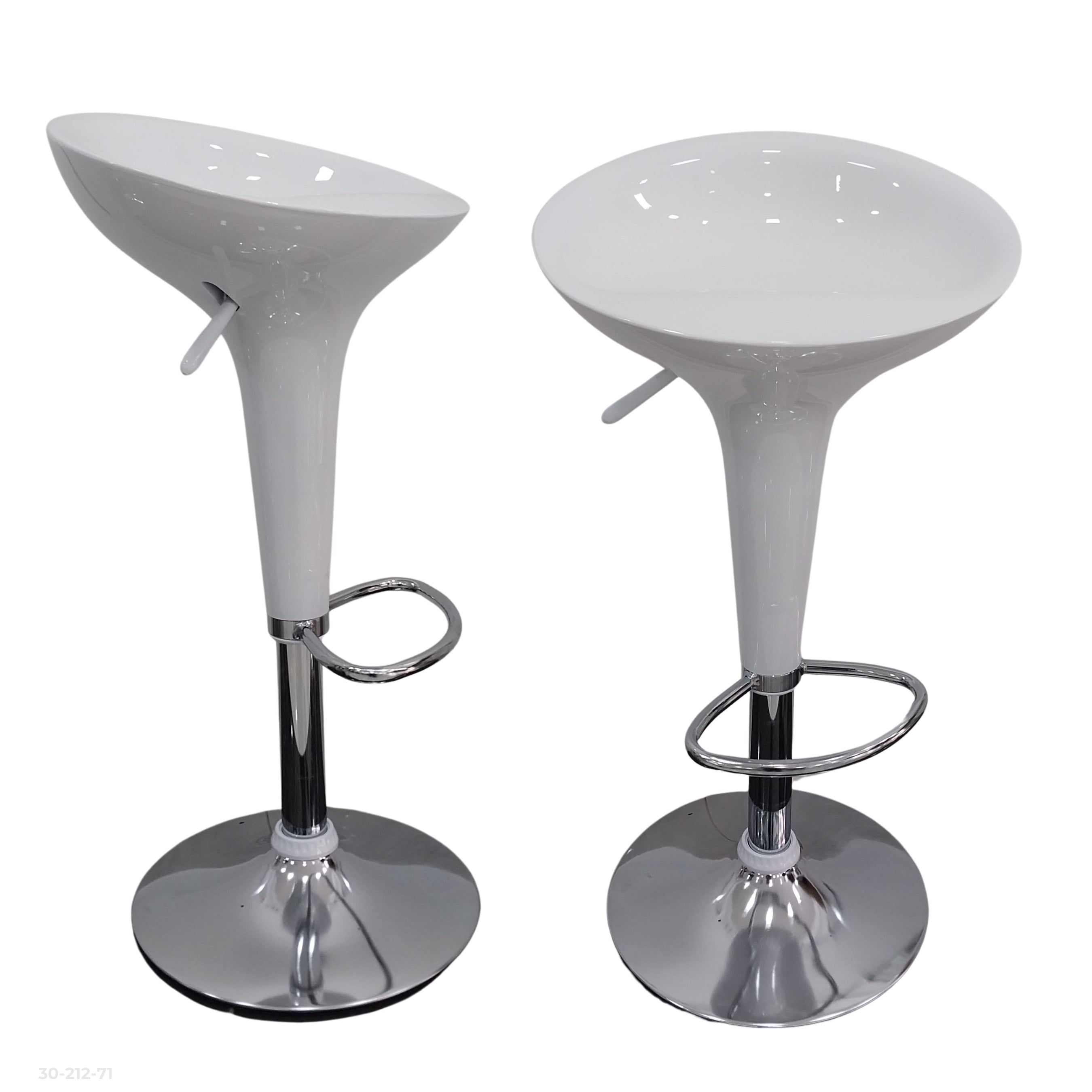 SILLA DE BAR ACRILICO BLANCO - ergonómica