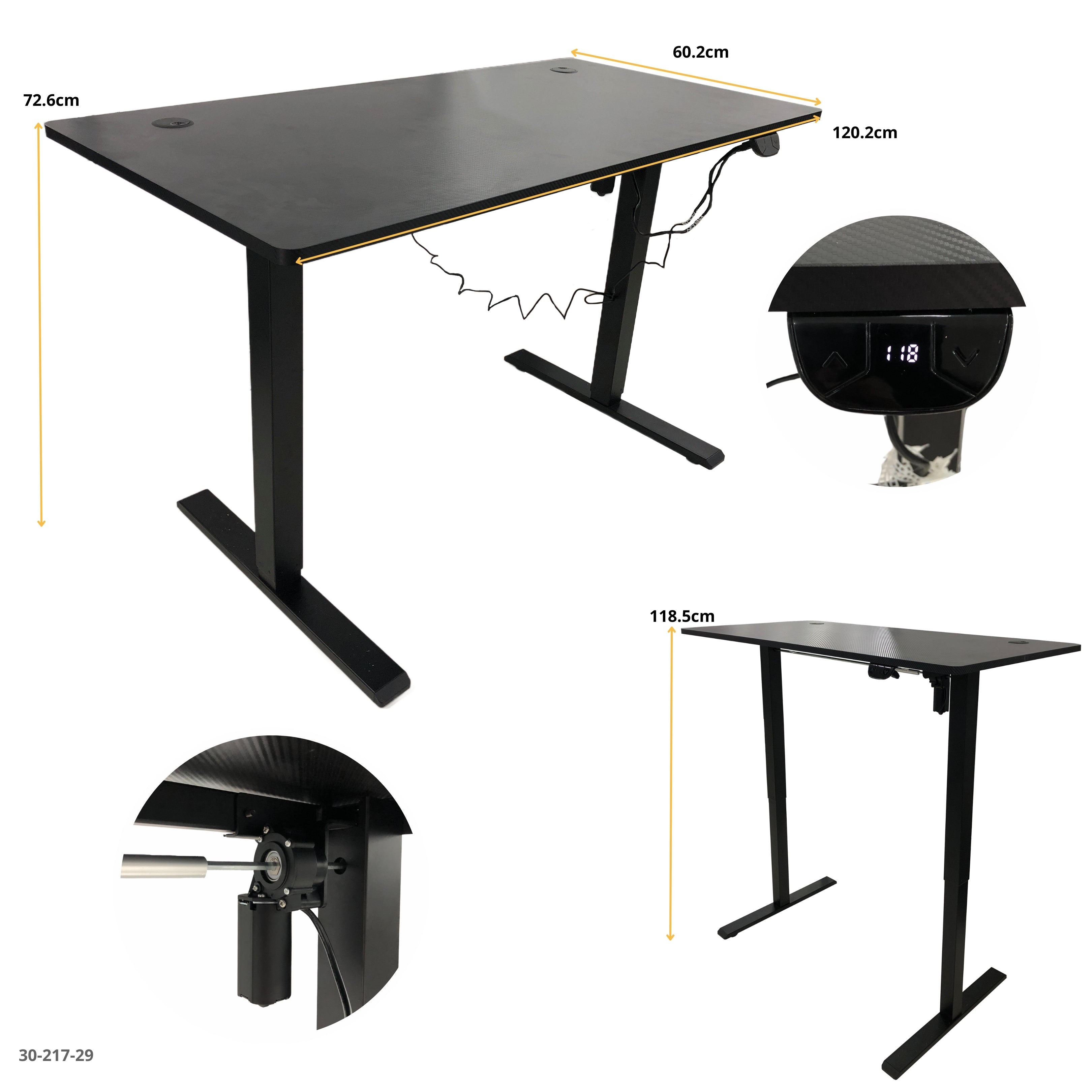 GAMING TABLE 120*60*74CM BLACK / 30-217-23