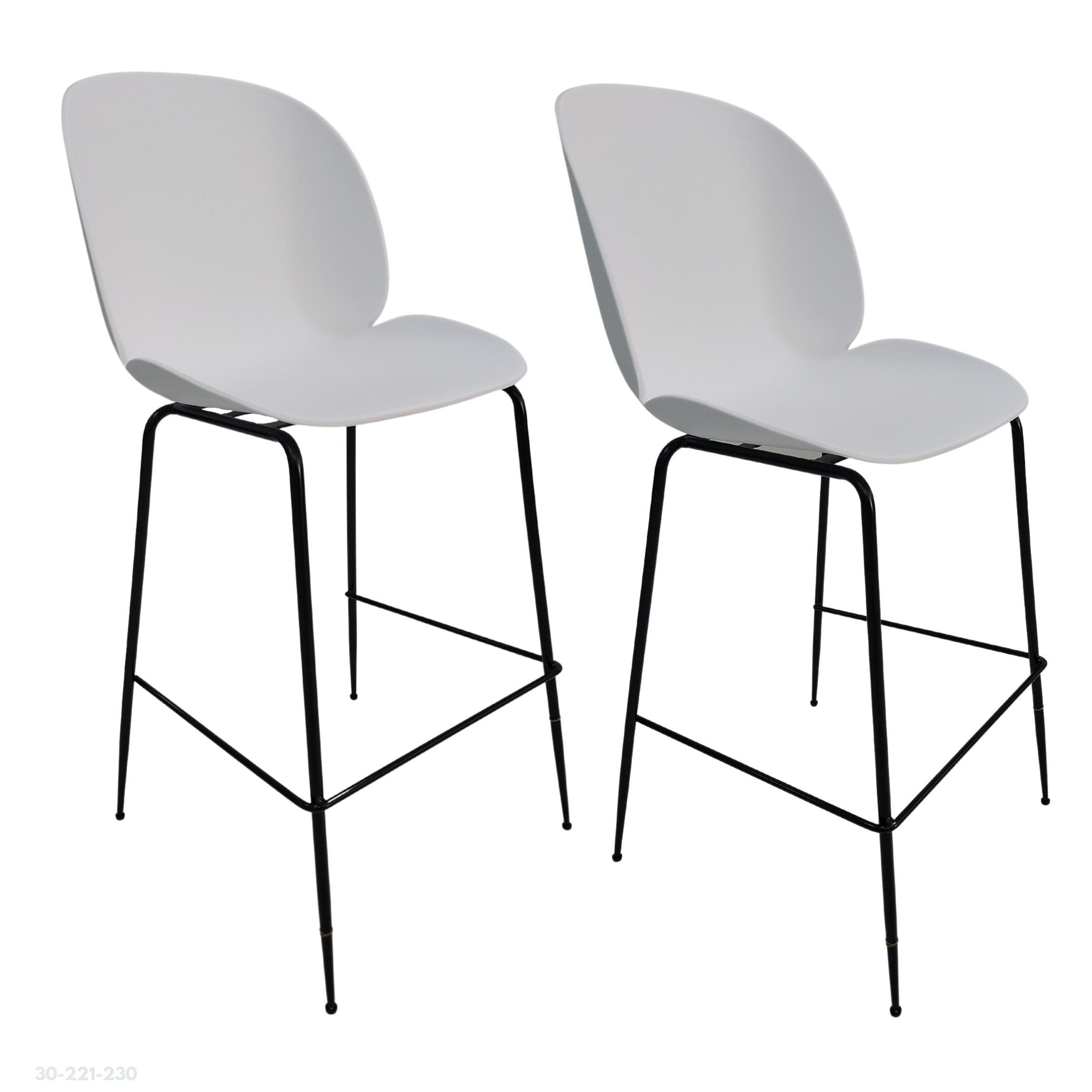 SILLA DE BAR MODERNA BLANCO - plástico