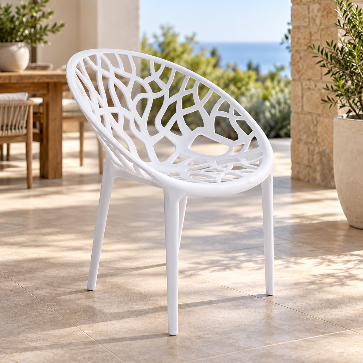 Silla Moderna Blanco en ambiente
