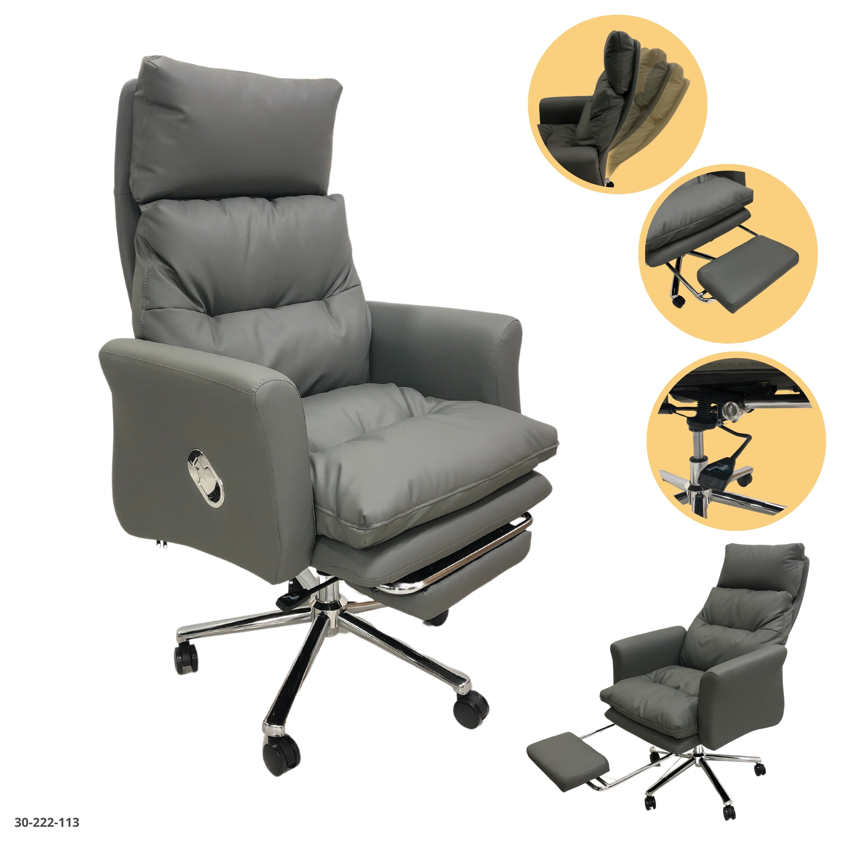 BLACK OFFICE CHAIR 62*50*170H-CM / 30-224-31