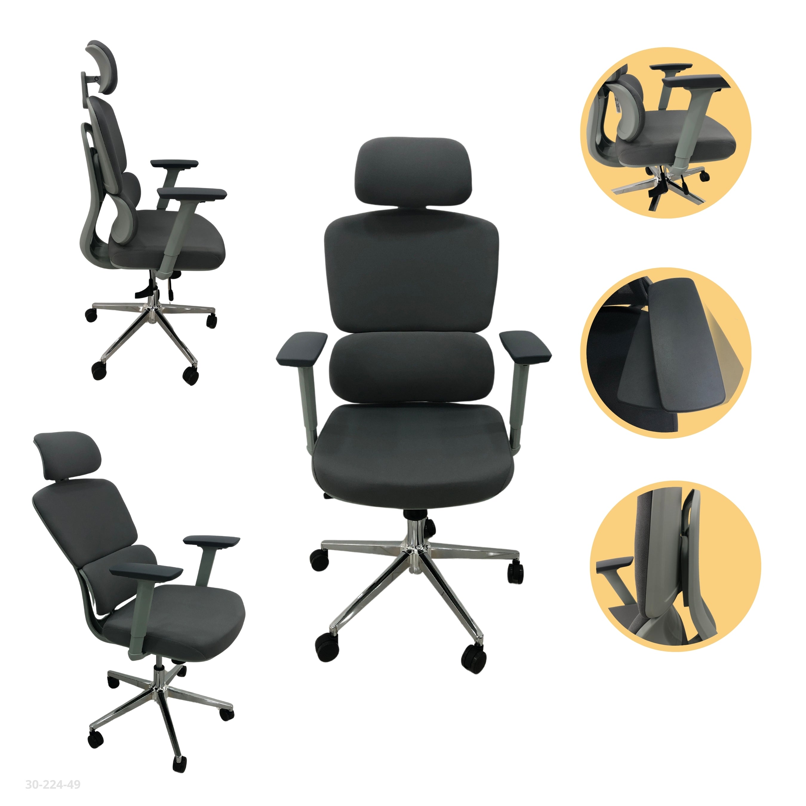 SILLA DE OFICINA GRIS