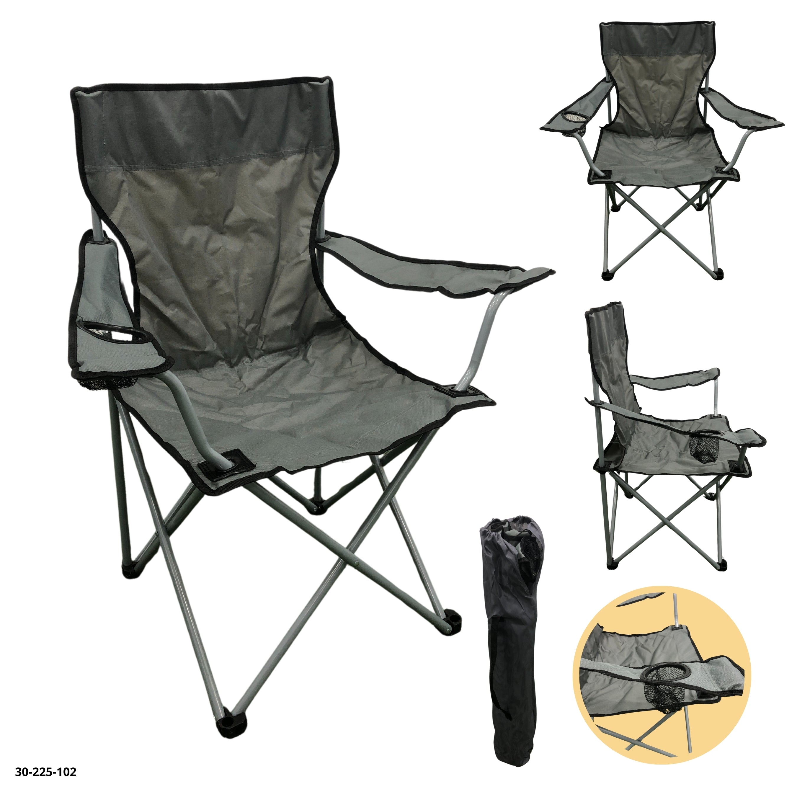 SILLA DE CAMPING GRIS
