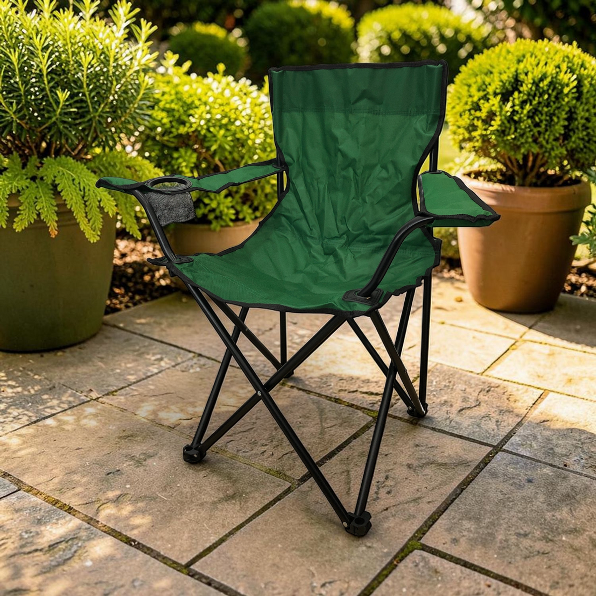Silla de Camping 49*49*80CM Verde (30-225-127) en ambiente