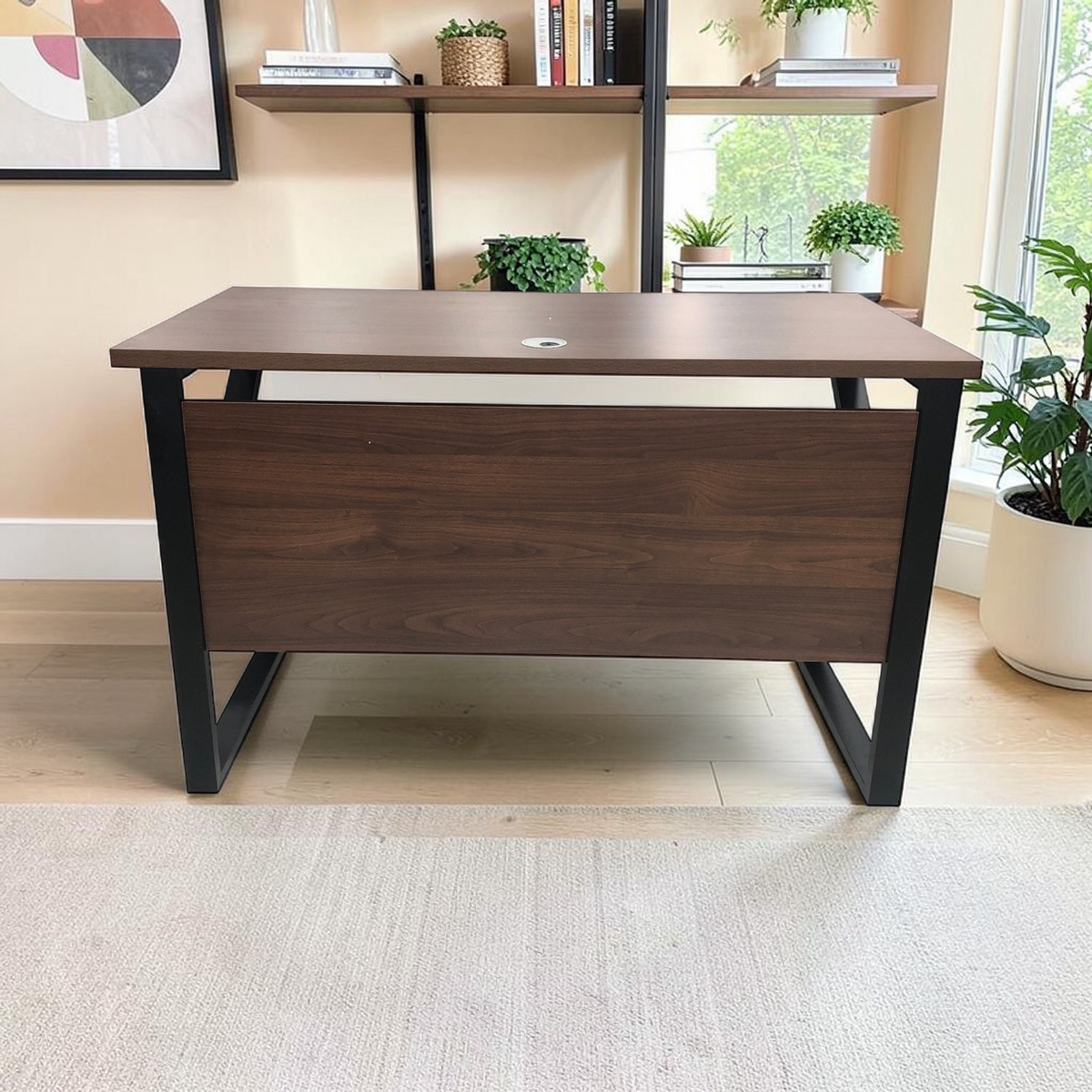 Mesa de Oficina 120*60*75 Chocolate en ambiente