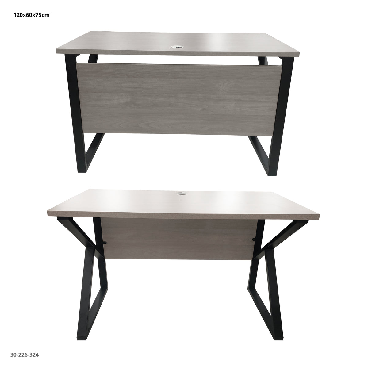 Mesa de Oficina 120x60x75 cm Gris Claro - Ref. 30-226-324
