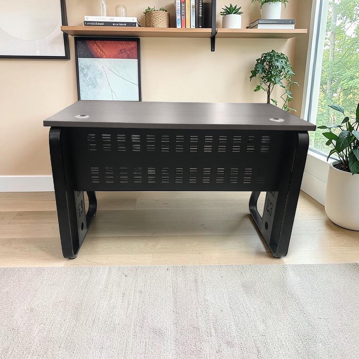 Escritorio de Oficina con Pasacables 120x60x75 cm en ambiente