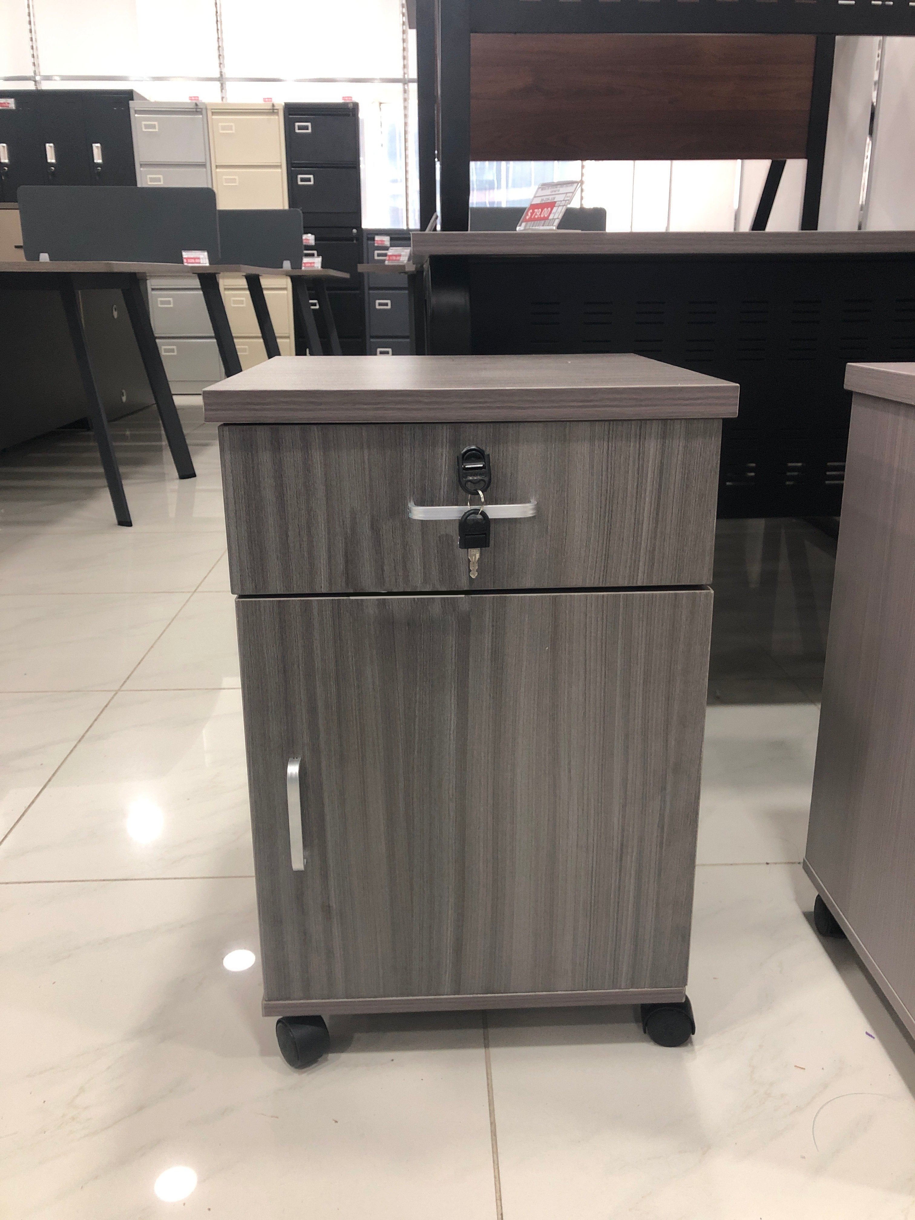 Gabinete de Oficina Gris Oscuro con Ruedas 40x60x40 cm - vista 3 - Ref. 30-226-332