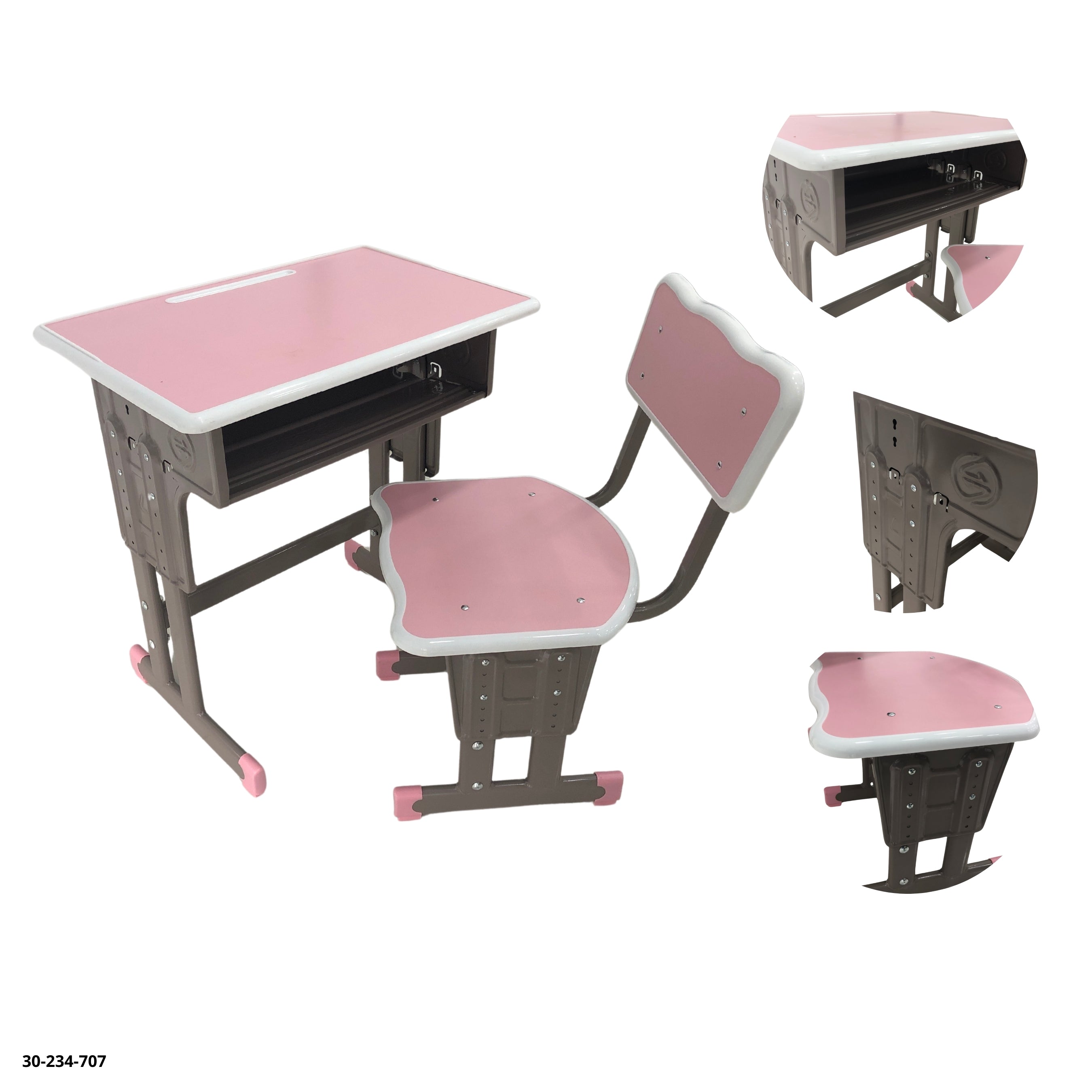 MESA ESCOLAR/SILLA ROSA