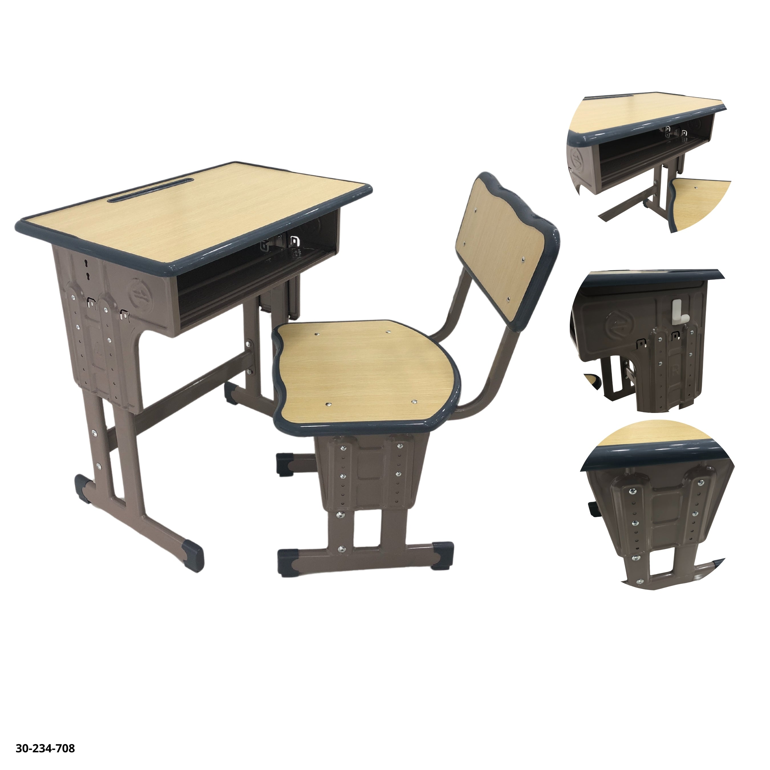 MESA ESCOLAR/SILLA GRIS