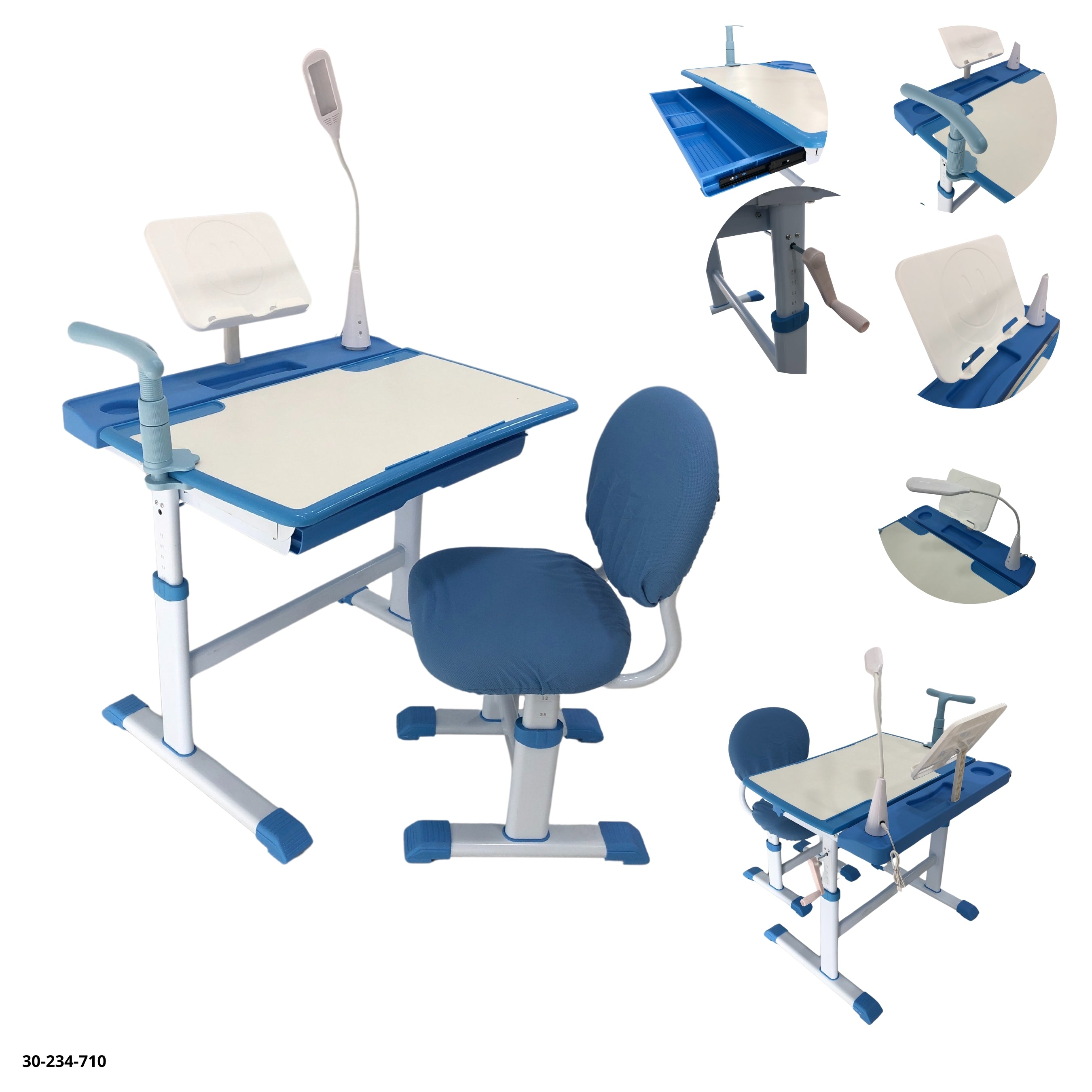 MESA ESCOLAR/SILLA AZUL