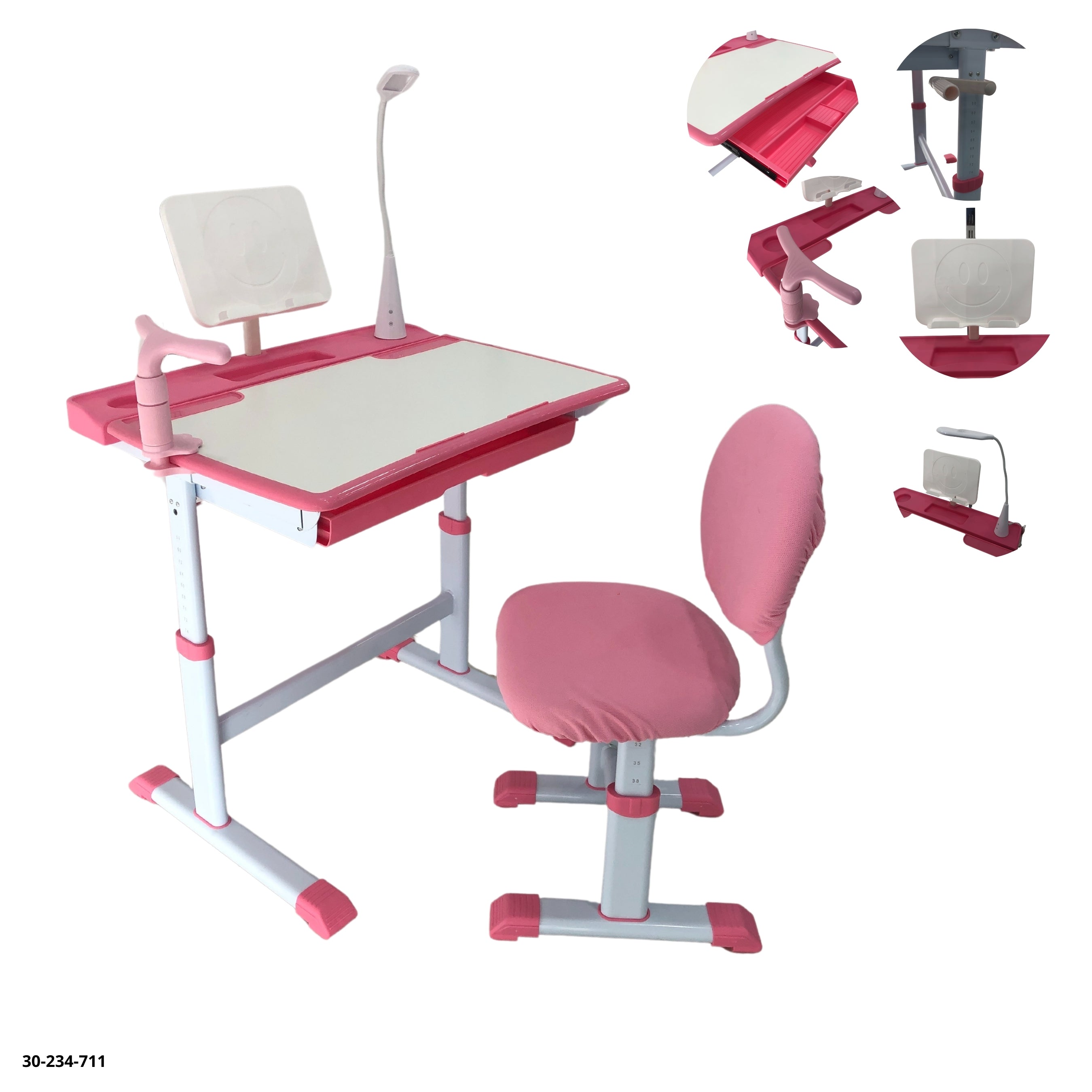 MESA ESCOLAR/SILLA ROSA - plástico