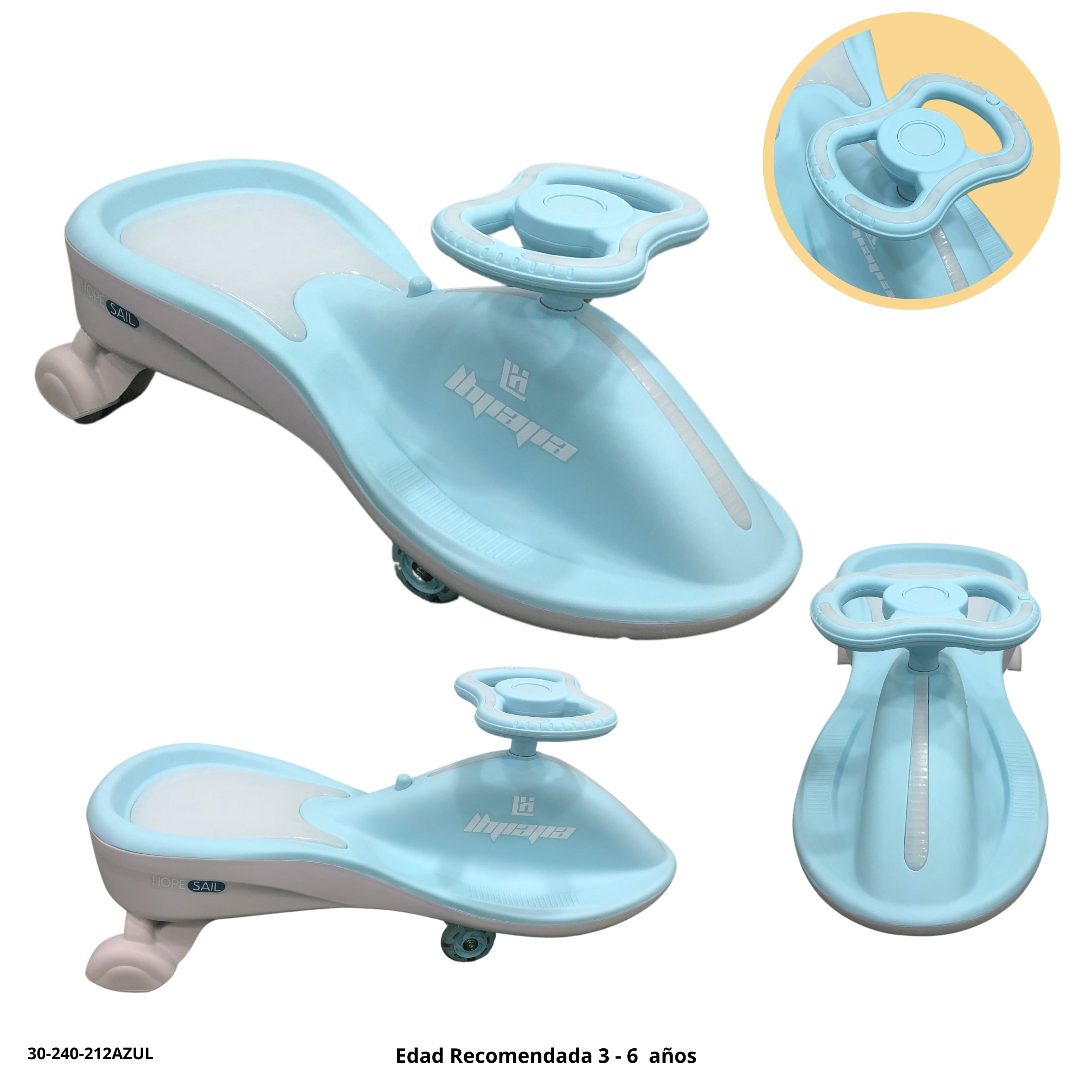 CARRITO AZUL CON LUCES