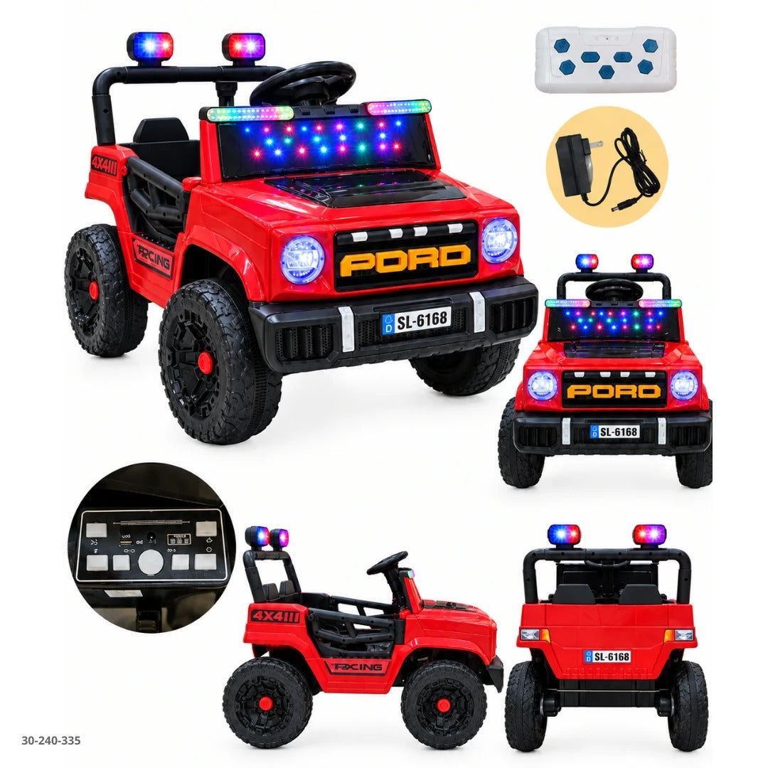 Jeep Eléctrico Montable 4x4 Policía SL-6168 Rojo - Ref. 30-240-335