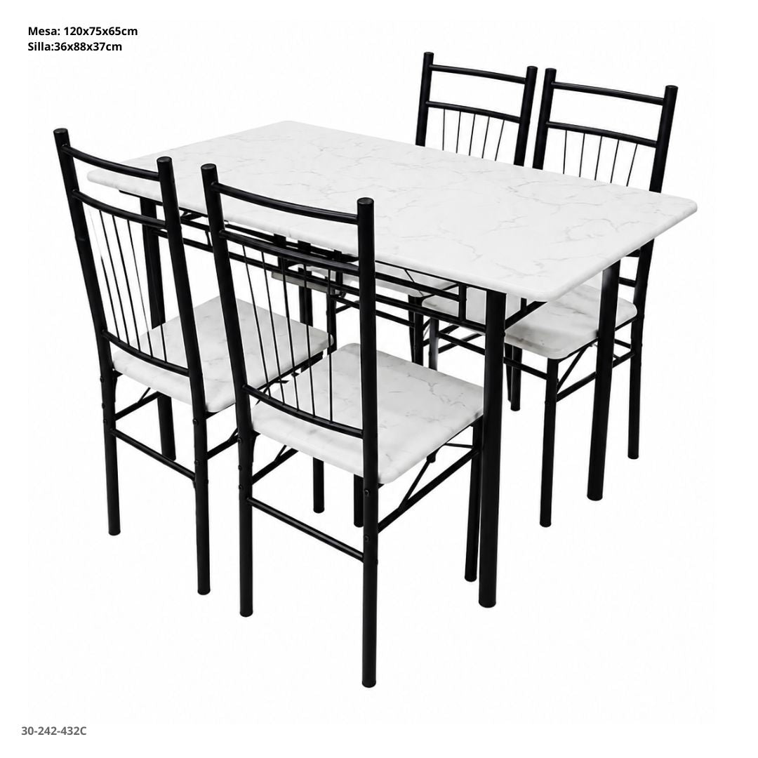 PLASTIC 5-SEAT TERRACE SET SATANA / 8-0138
