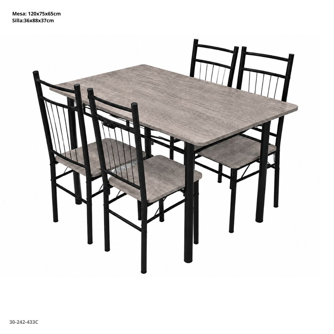 PLASTIC 5-SEAT TERRACE SET SATANA / 8-0138