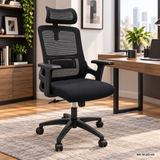 Silla de Oficina Ergonómica con Cabecera y Brazos Regulables - en ambiente (30-242-435)