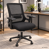 Silla de Oficina de Malla con Soporte Lumbar y Brazos Regulables - en ambiente (30-242-436)