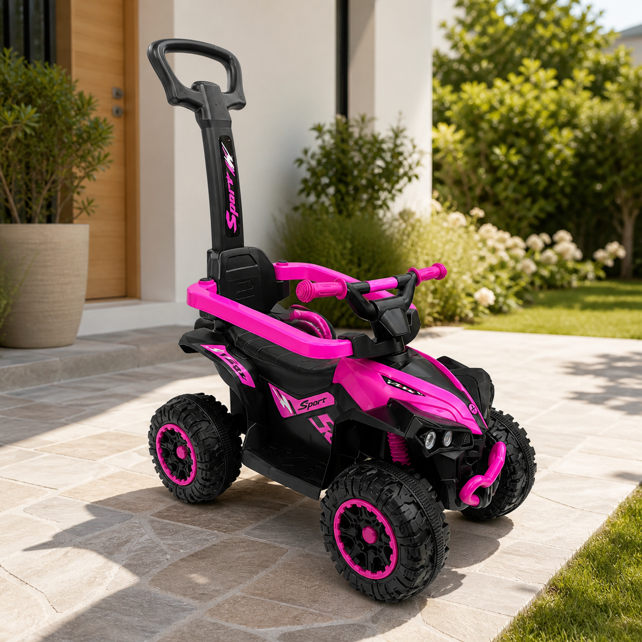 Moto Fucsia para Niñas en ambiente
