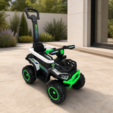 Moto Verde para Niños en ambiente exterior