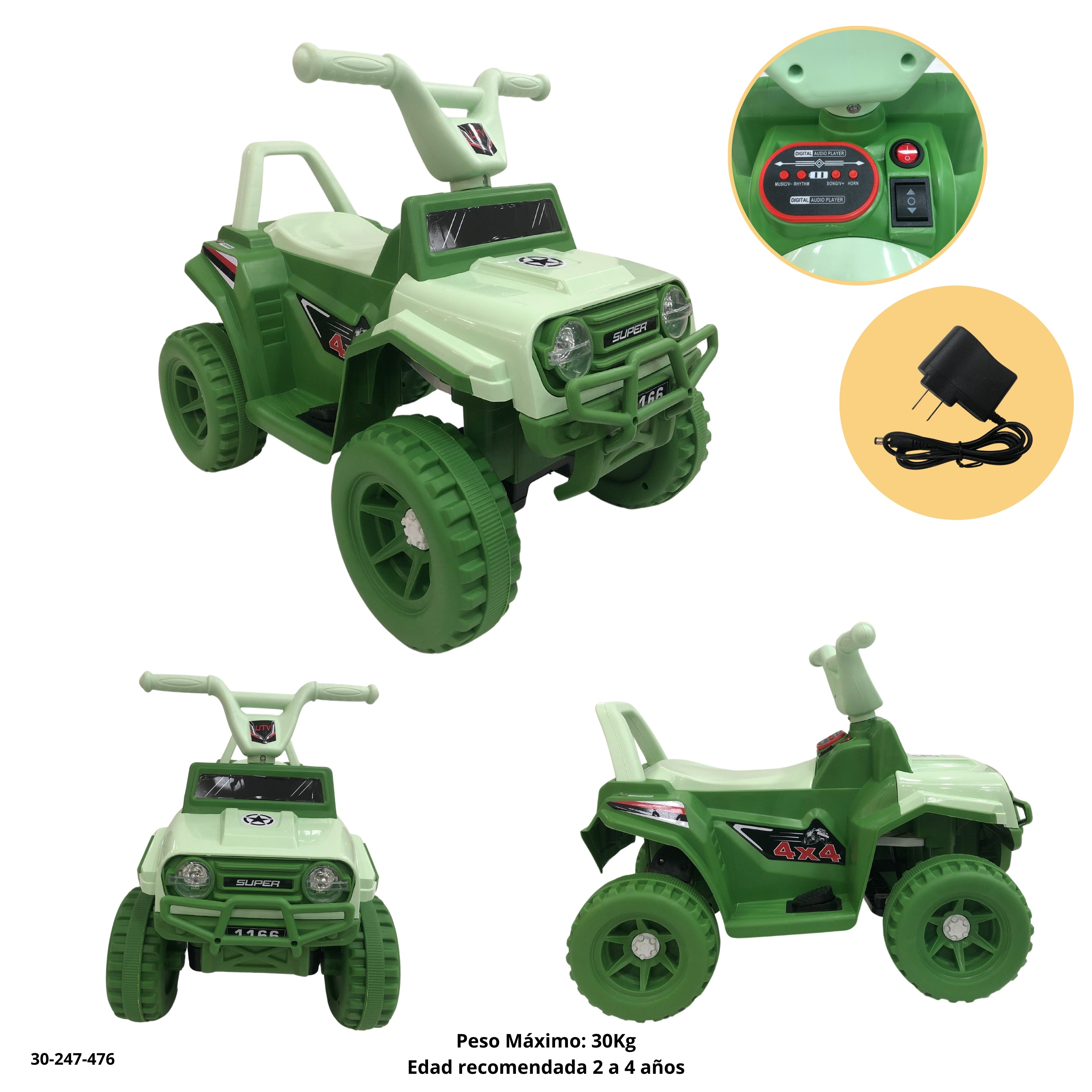 CARRO MOTO SAFARI VERDE