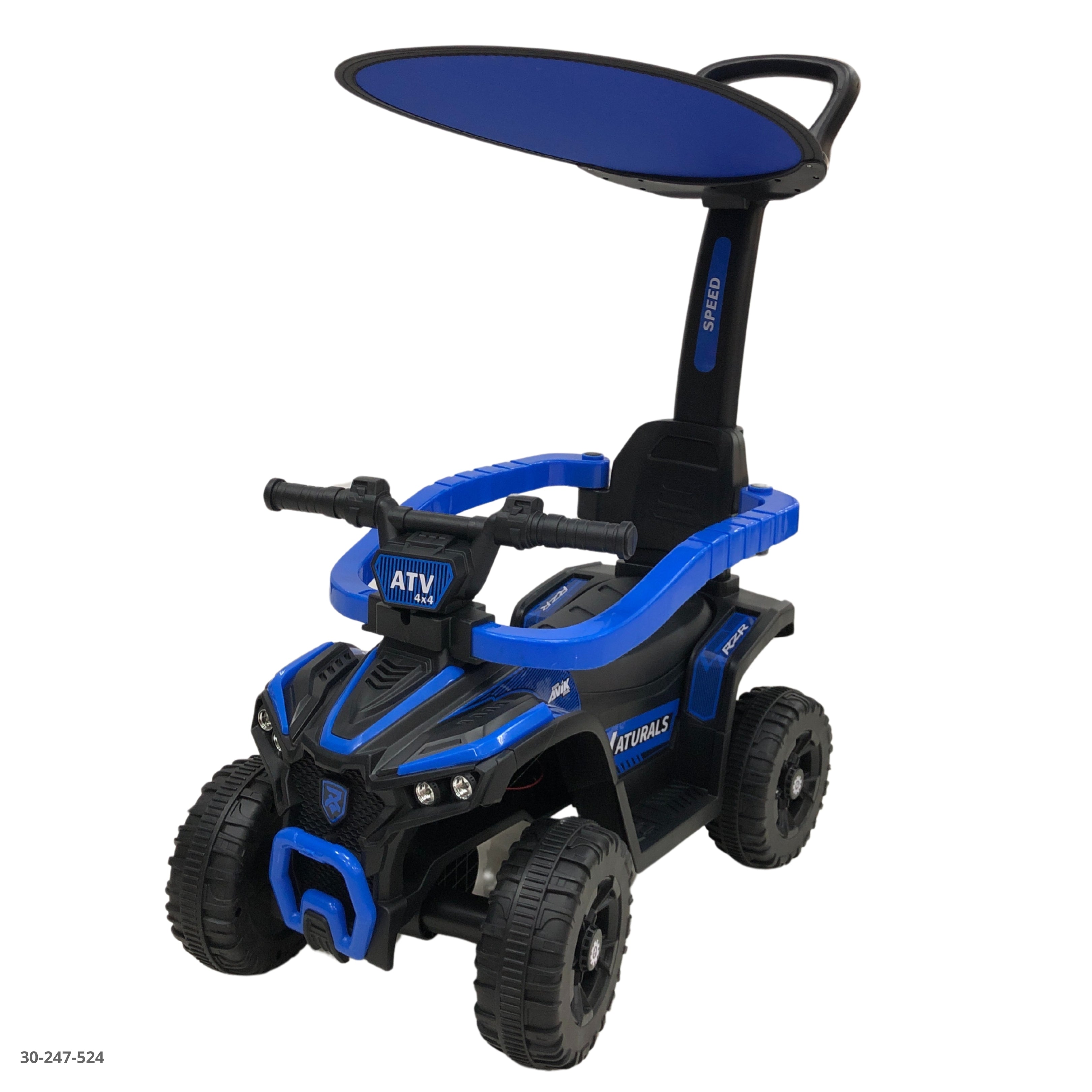 MOTO AZUL CON TECHO PARA NIÑOS