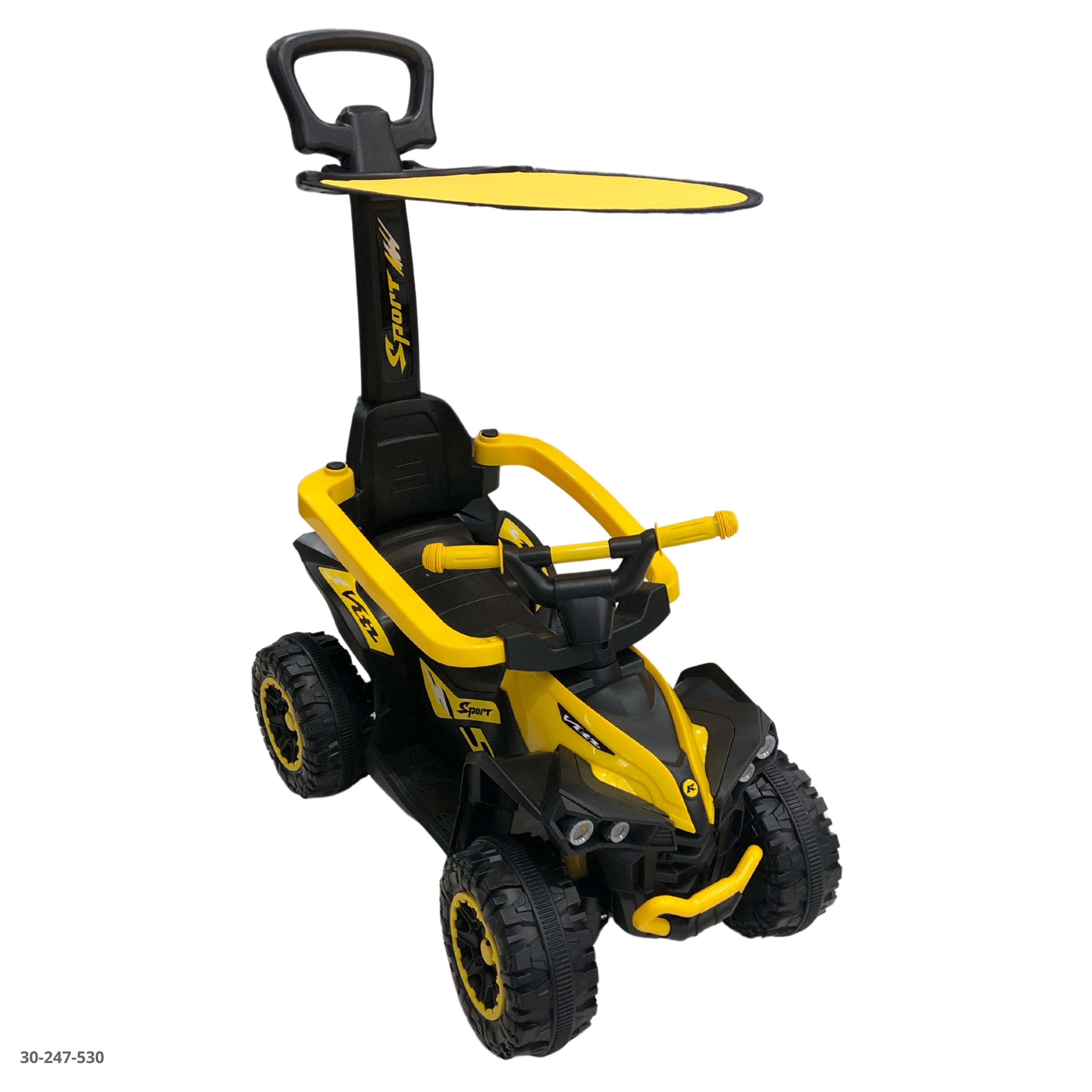 MOTO AMARILLA CON TECHO PARA NIÑOS