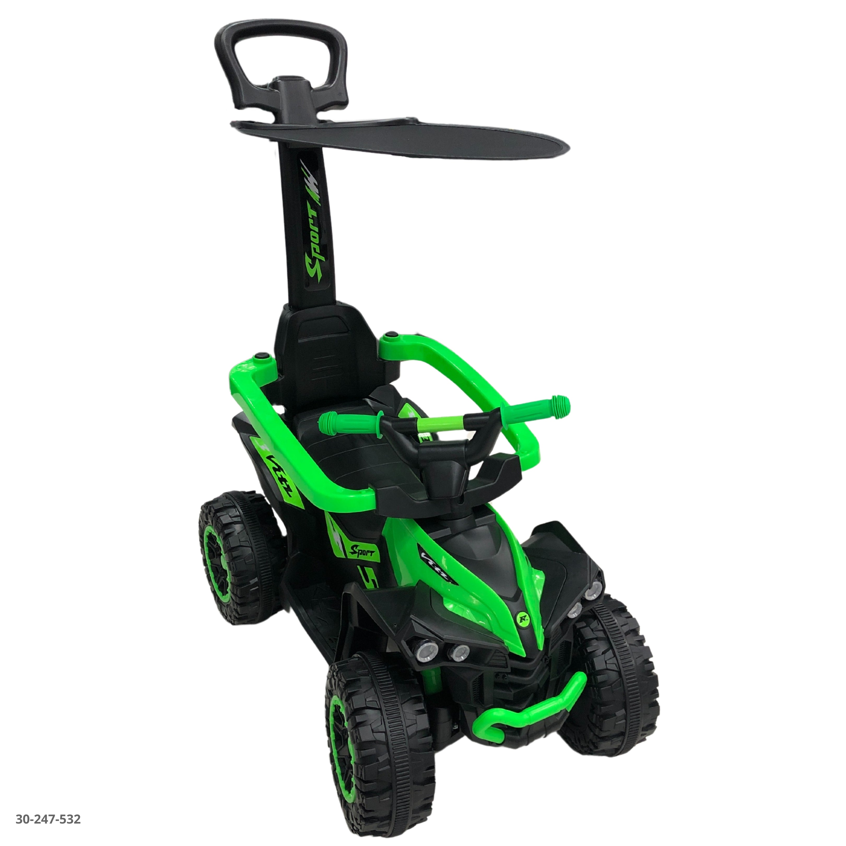 MOTO VERDE CON TECHO PARA NIÑOS