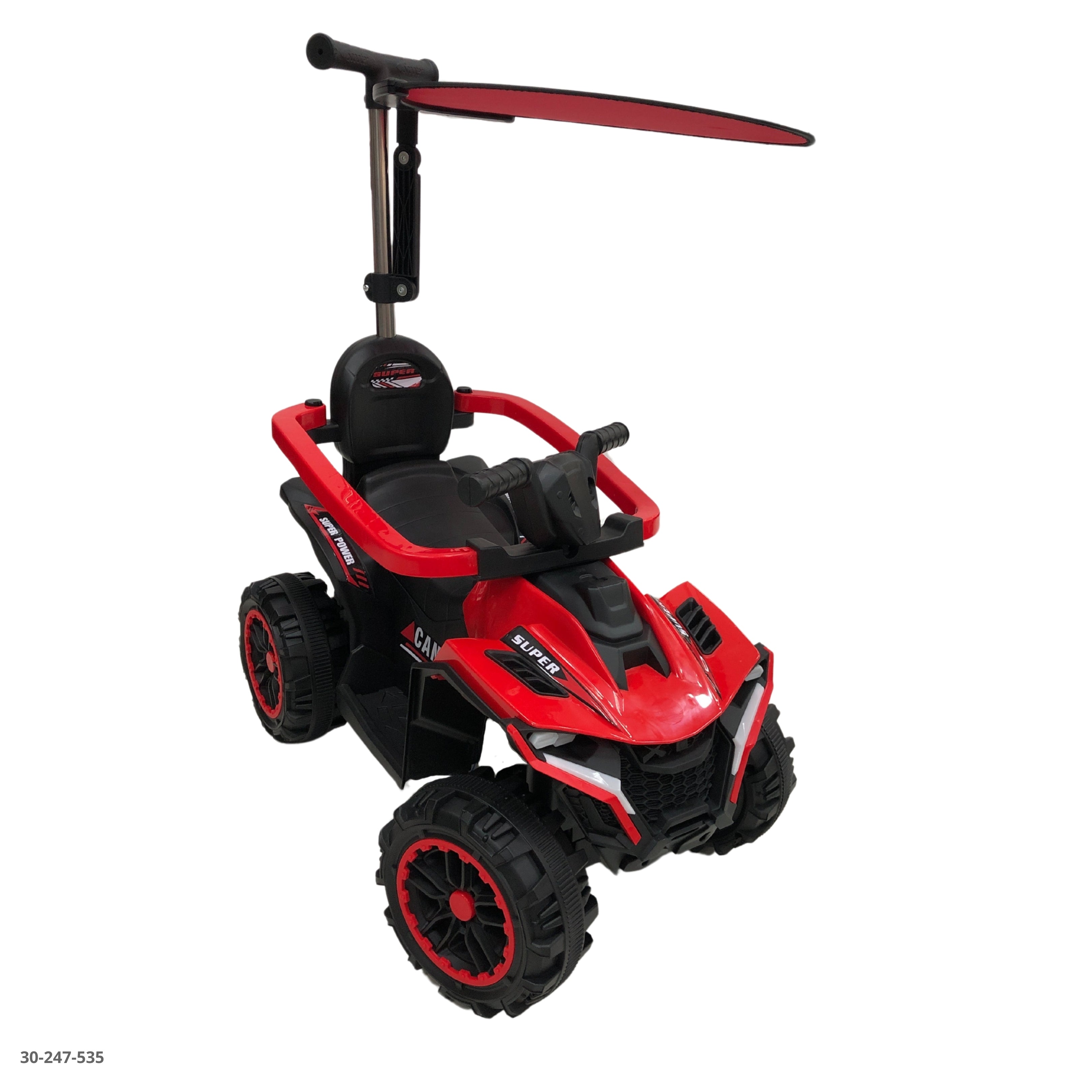 MOTO ROJA CON TECHO PARA NIÑOS - plástico