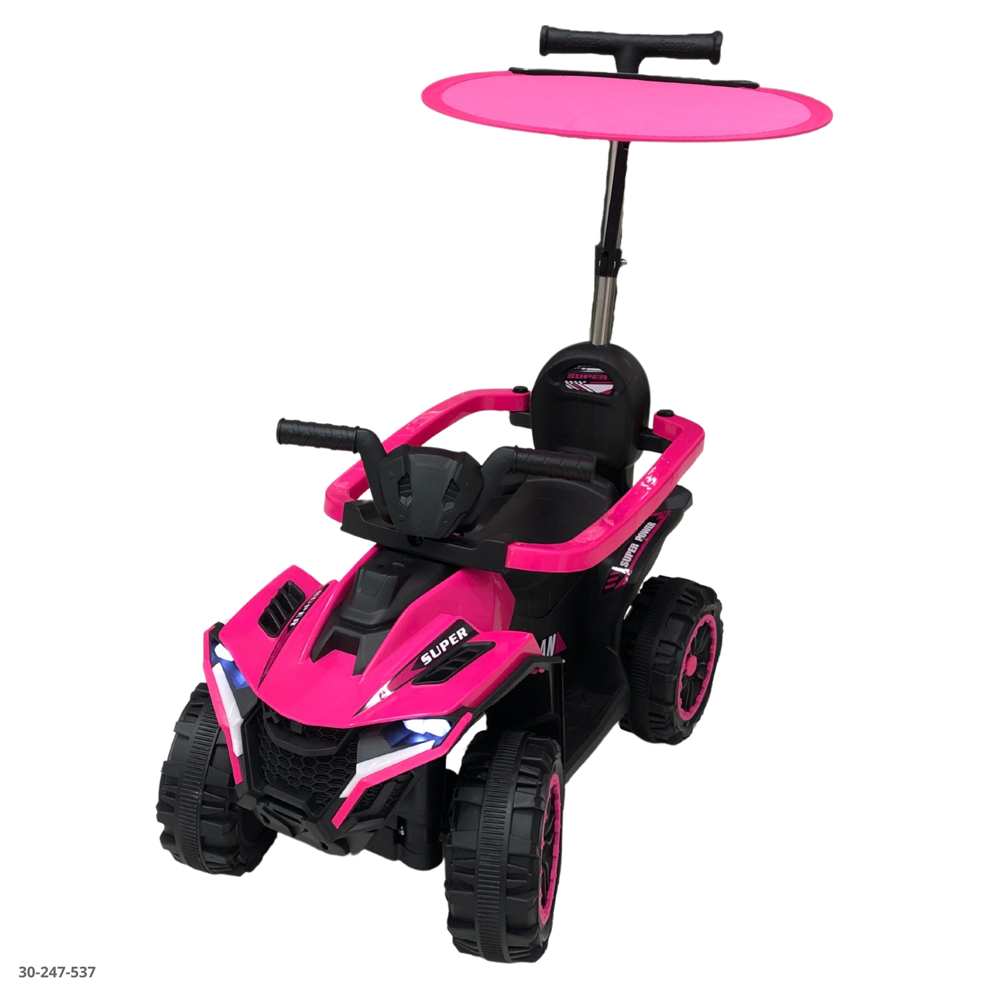MOTO FUCSIA CON TECHO PARA NIÑAS