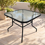 Mesa Cuadrada de Cristal 90X90CM en ambiente