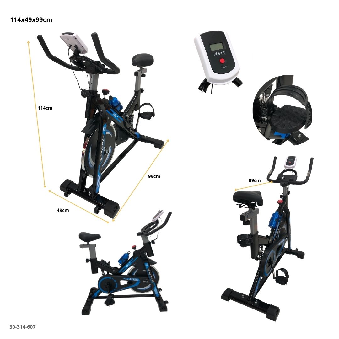 BICICLETA DE SPINNING CON AMORTIGUACION DE RESORTES
