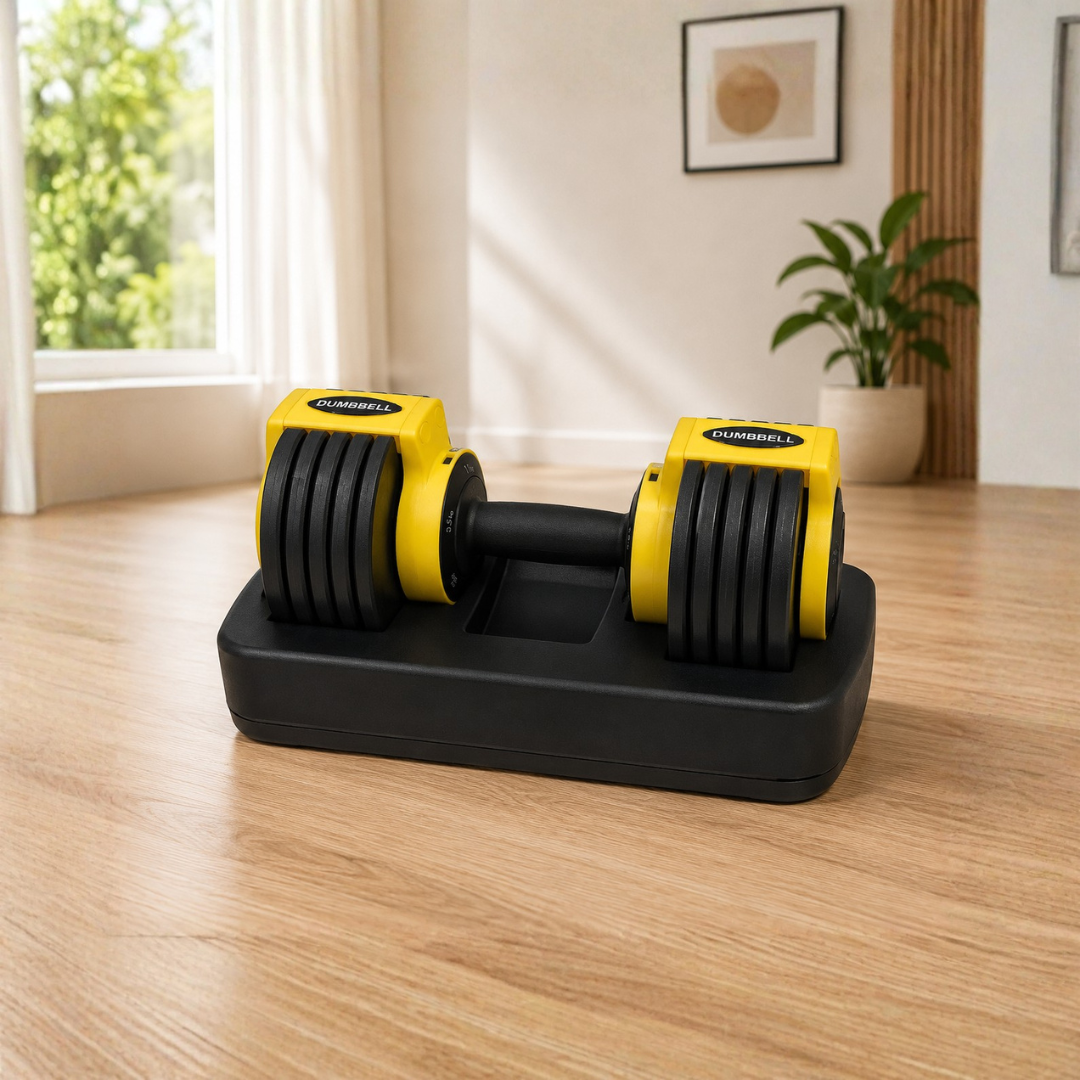 Mancuerna Ajustable Amarilla de 3.5KG a 11KG