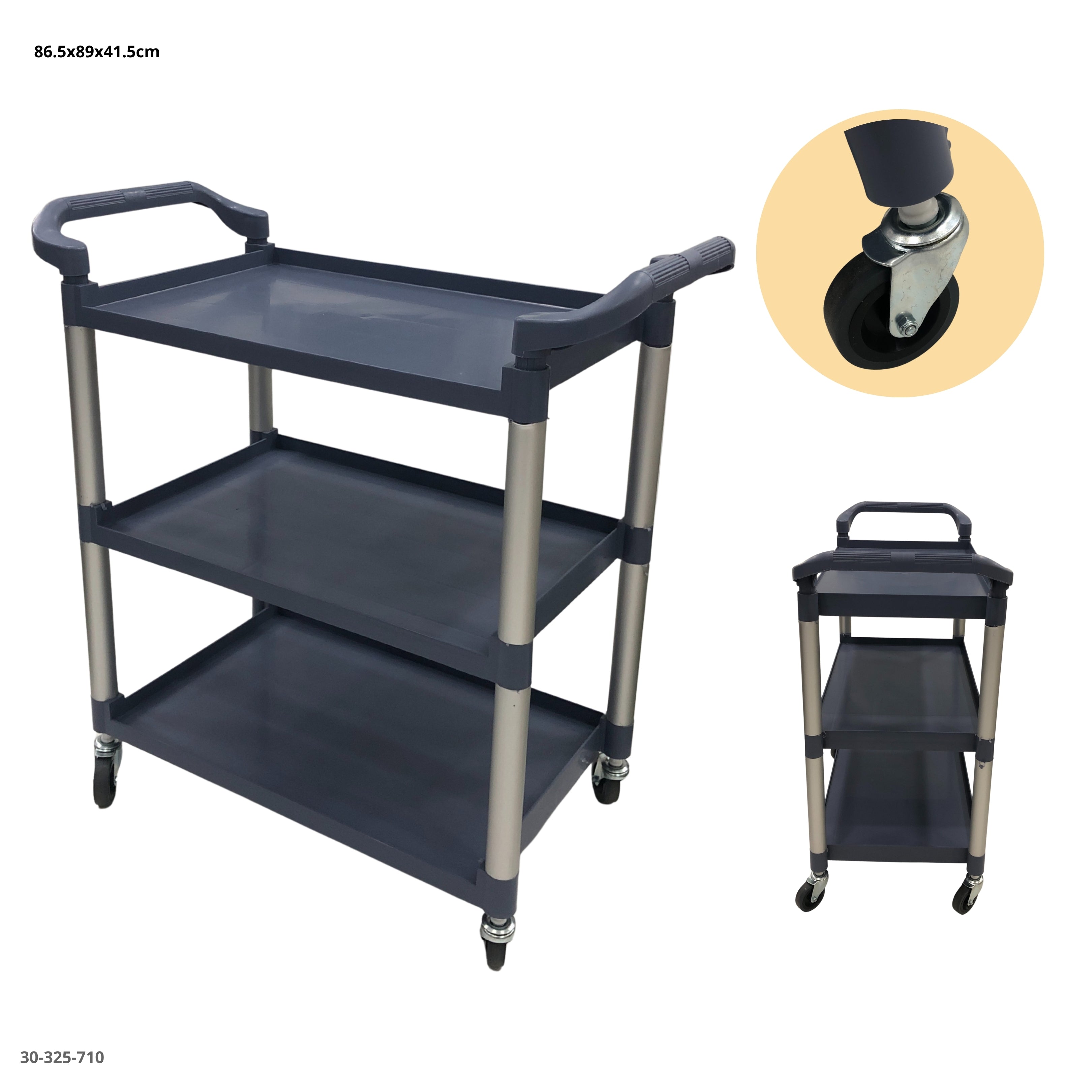 CARRO C/3 NIVELES DE ALMACENAMIENTO PEQUEÑO PARA COMIDA - oficina, plástico
