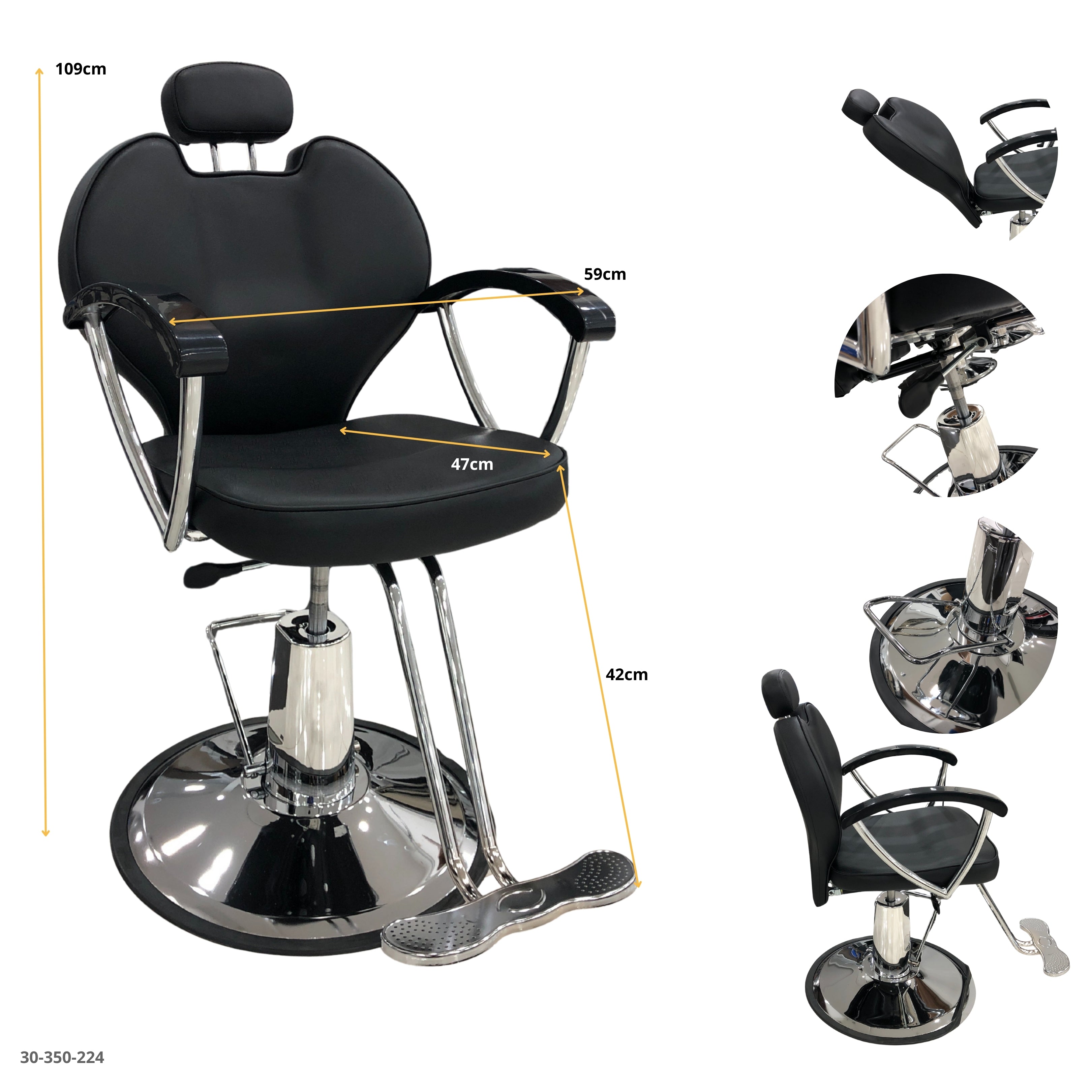 SILLA NEGRA P/PELUQUERIA 2