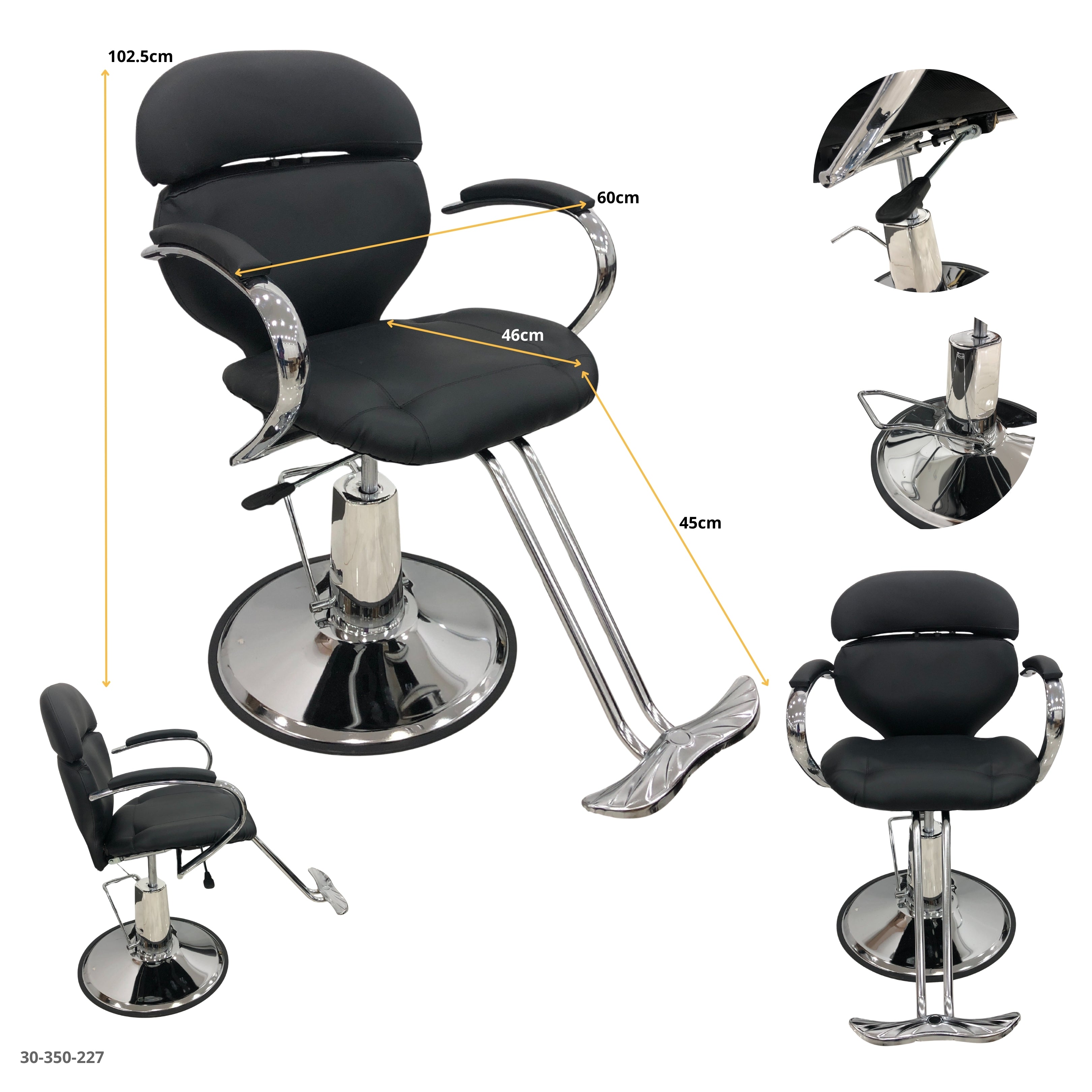 SILLA NEGRA P/PELUQUERIA 5