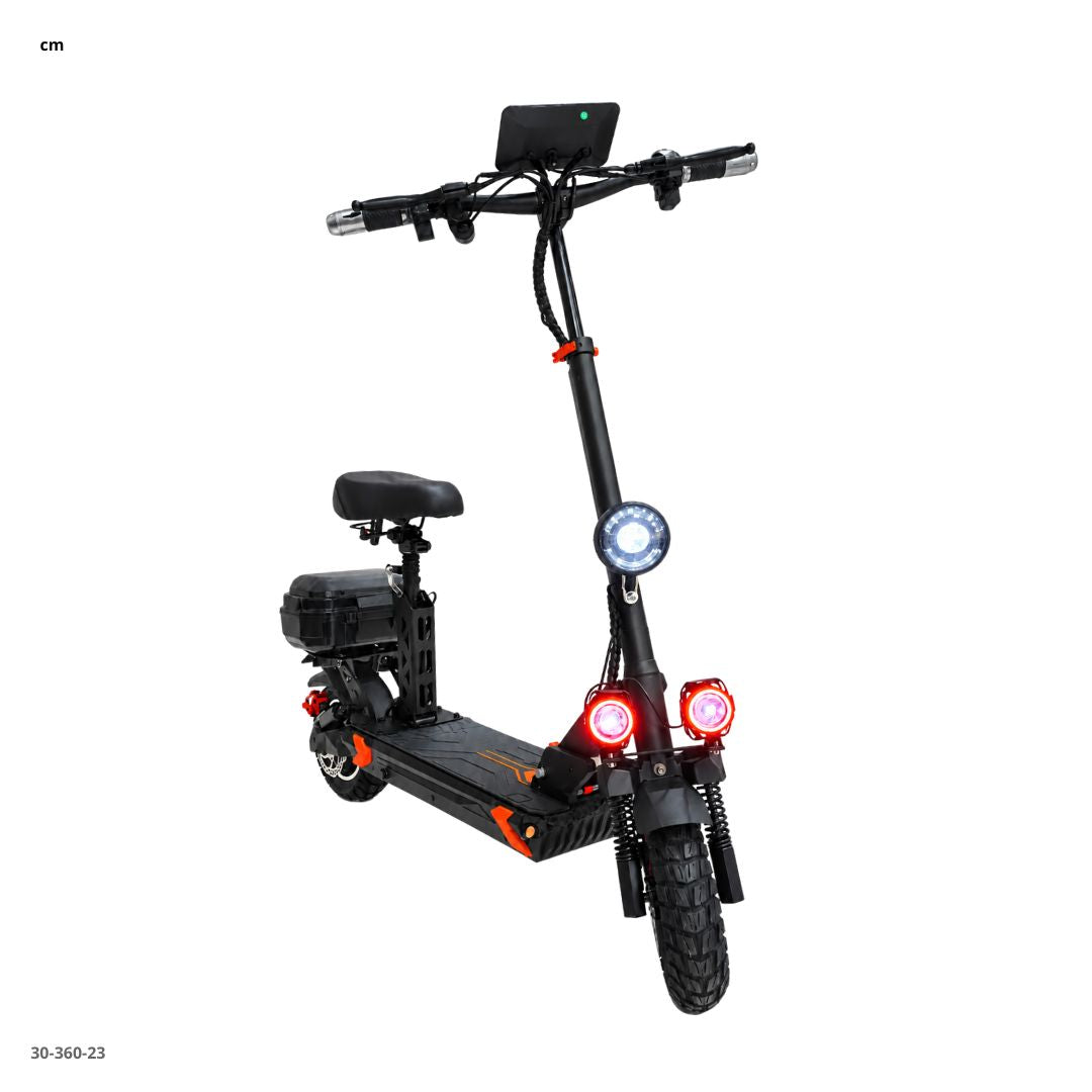 Scooter eléctrico todoterreno X1 48V con luces LED, asiento y maletero (30-360-23)