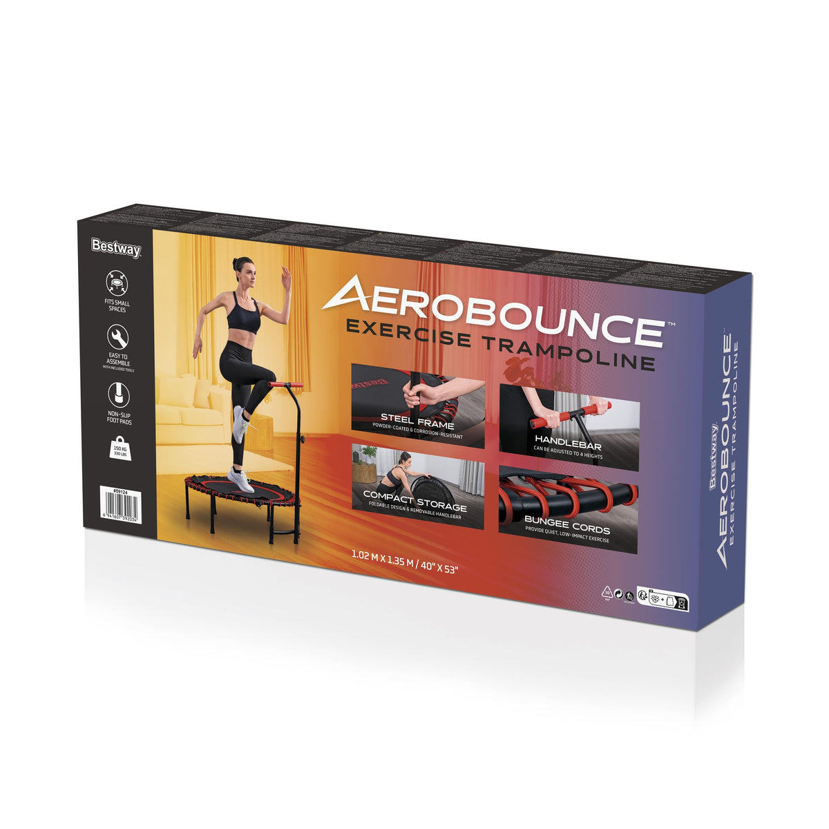 Trampolín de Ejercicio Bestway AeroBounce 102x135 cm con Manillar