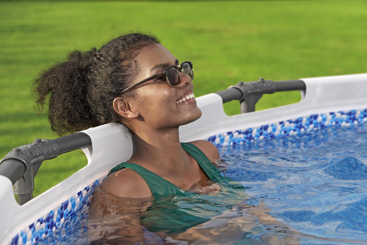 Piscina Bestway Steel Pro Max Redonda 366x100 cm - en uso (32-56419)