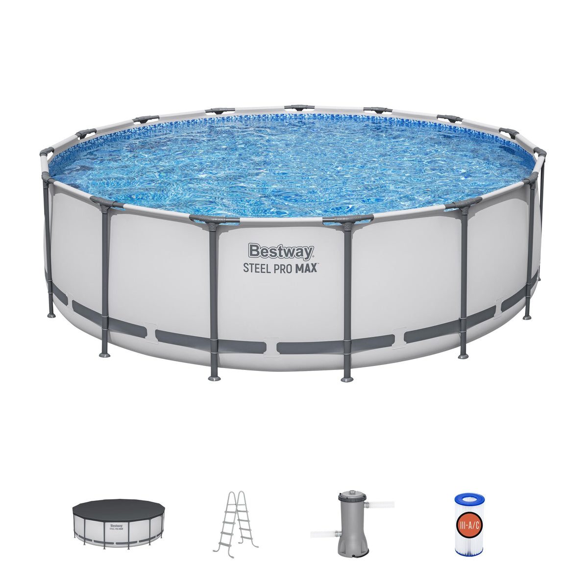Piscina Bestway Steel Pro Max Redonda 457x122 cm - set completo (32-56439)