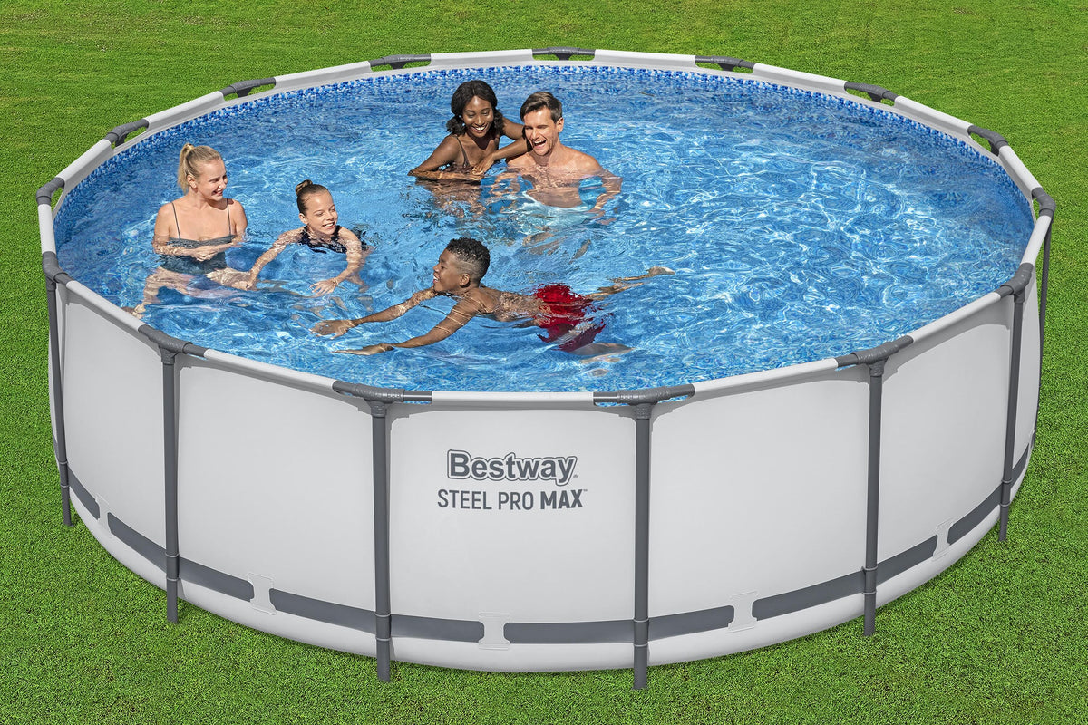 Piscina Bestway Steel Pro Max Redonda 457x122 cm - en uso (32-56439)