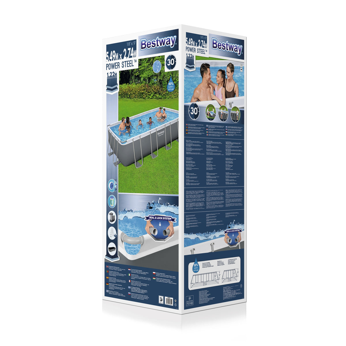 Piscina Bestway Steel Pro Max Rectangular 549x274x122 cm con Bomba y Escalera