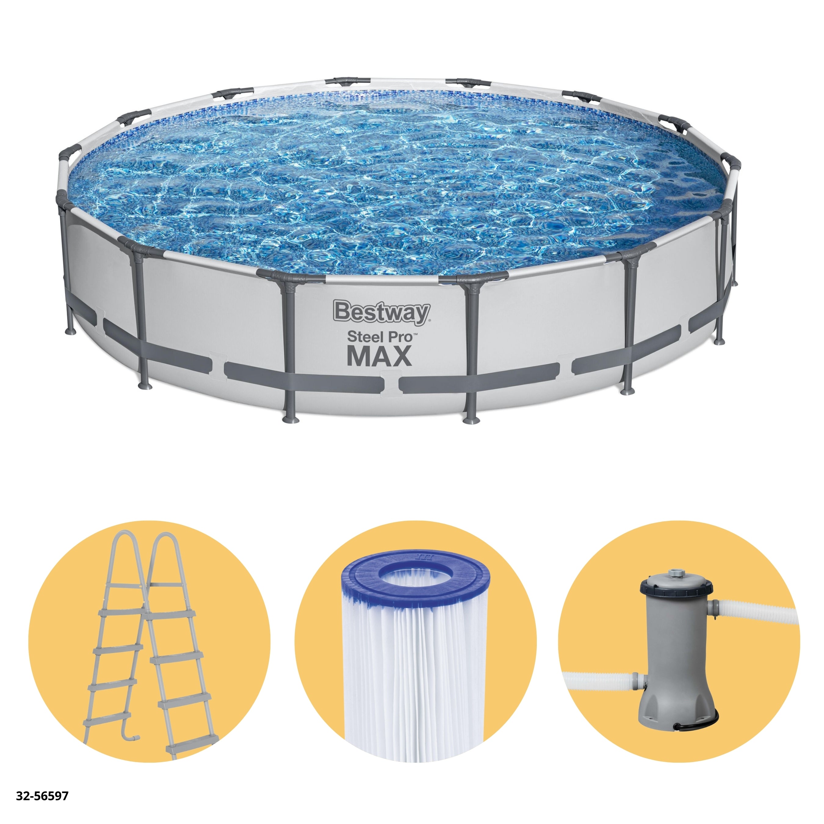 PISCINA+FILTRO REDONDA STEEL PRO MAX 14' 427*84CM