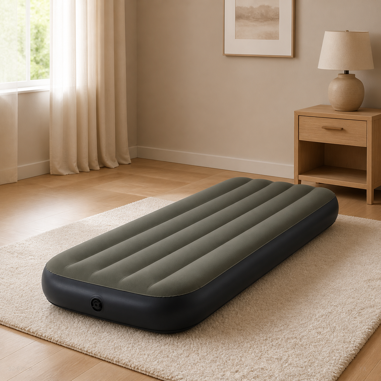 Colchon Inflable Jr Twin Negro 185*76*25CM