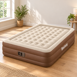 Colchón Inflable Bestway Queen 203 x 152 x 46 cm con Inflador Eléctrico Modelo 671NW en ambiente de habitación