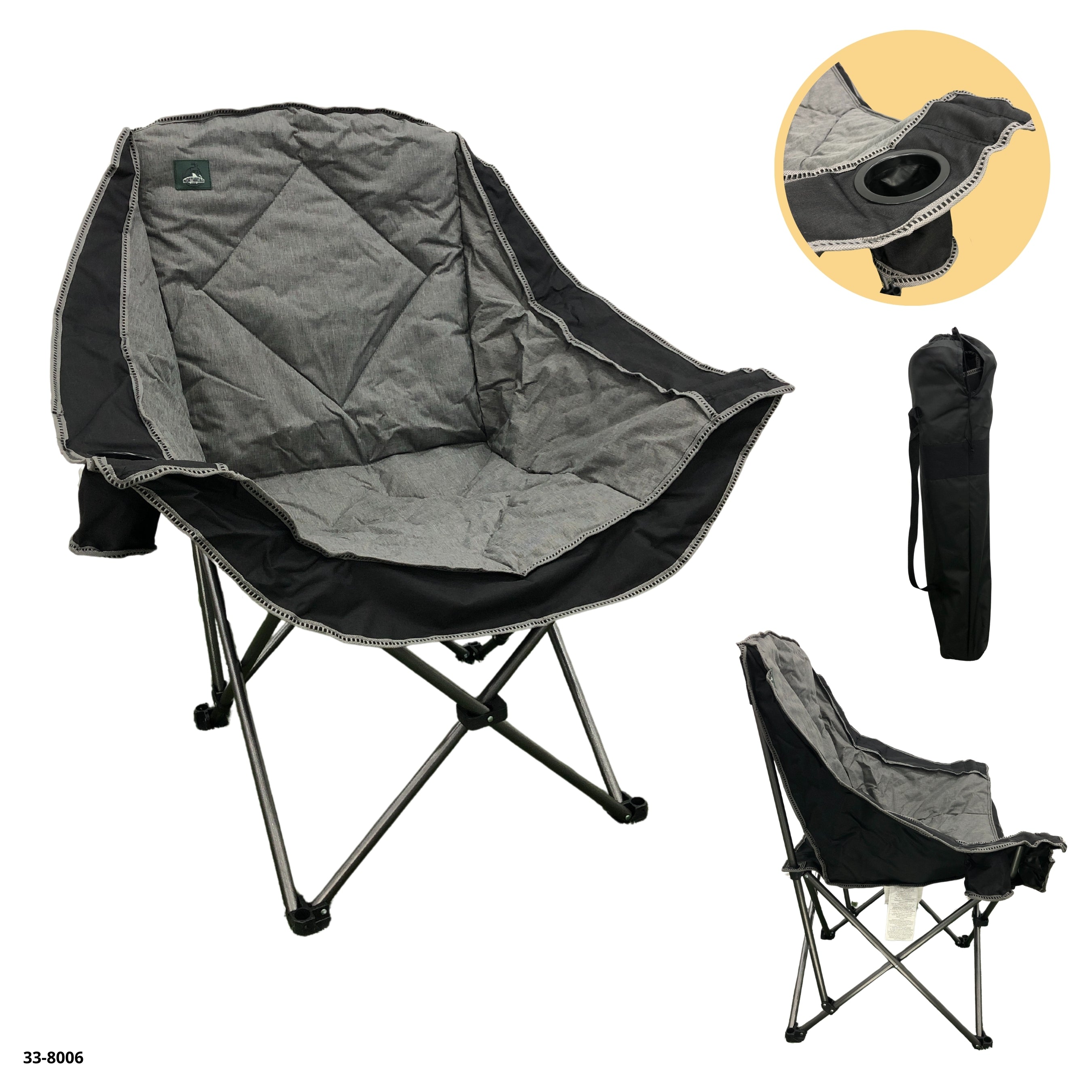 SILLA CAMPING GRIS/NEGRO