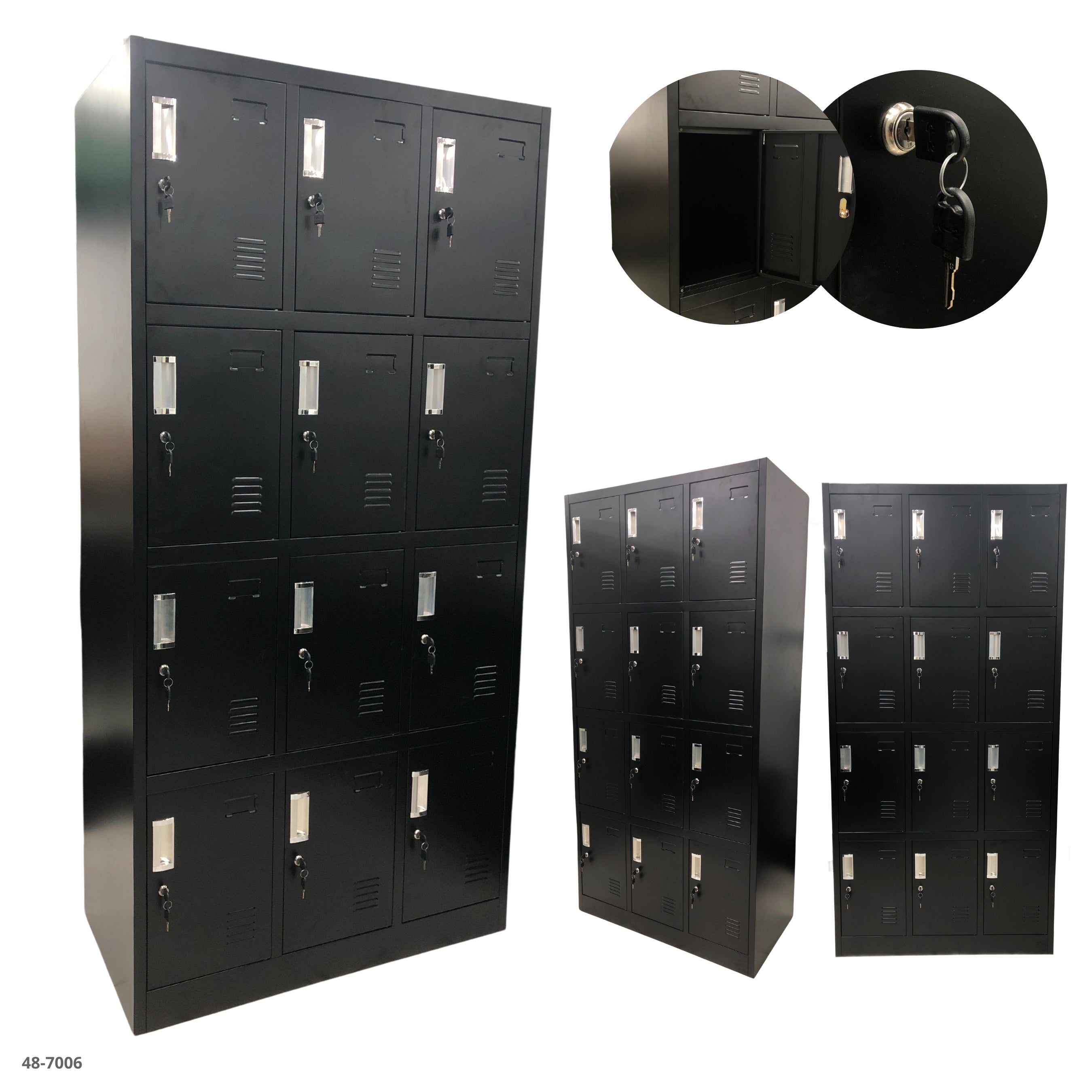 METAL FILE FILE WITH 4 BLACK DRAWERS / 11-2197
