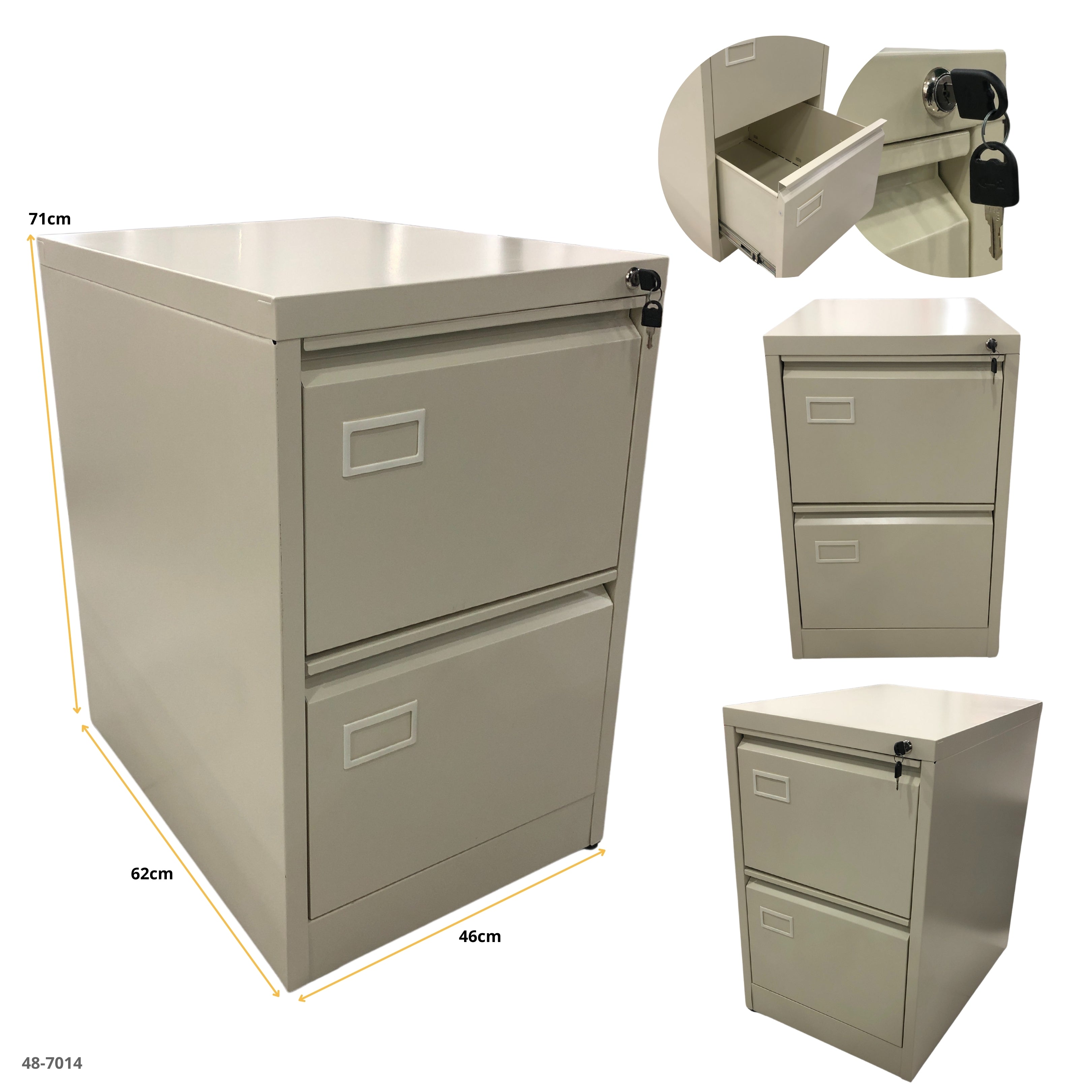 ARCHIVADOR METALICO 2 GAVETAS BEIGE