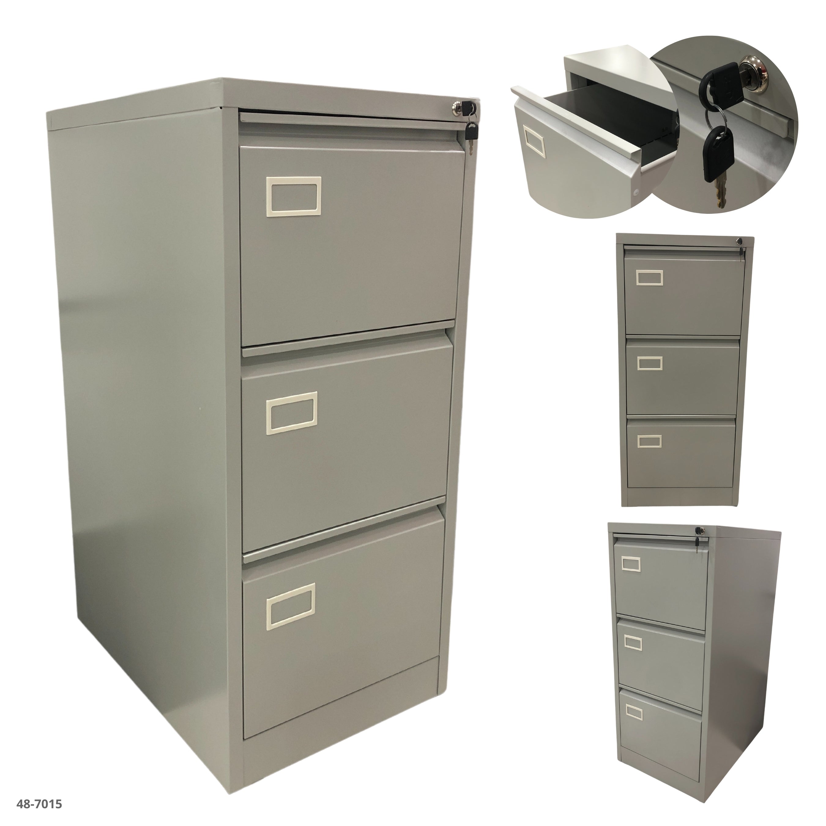 ARCHIVADOR METALICO 3 GAVETAS GRIS