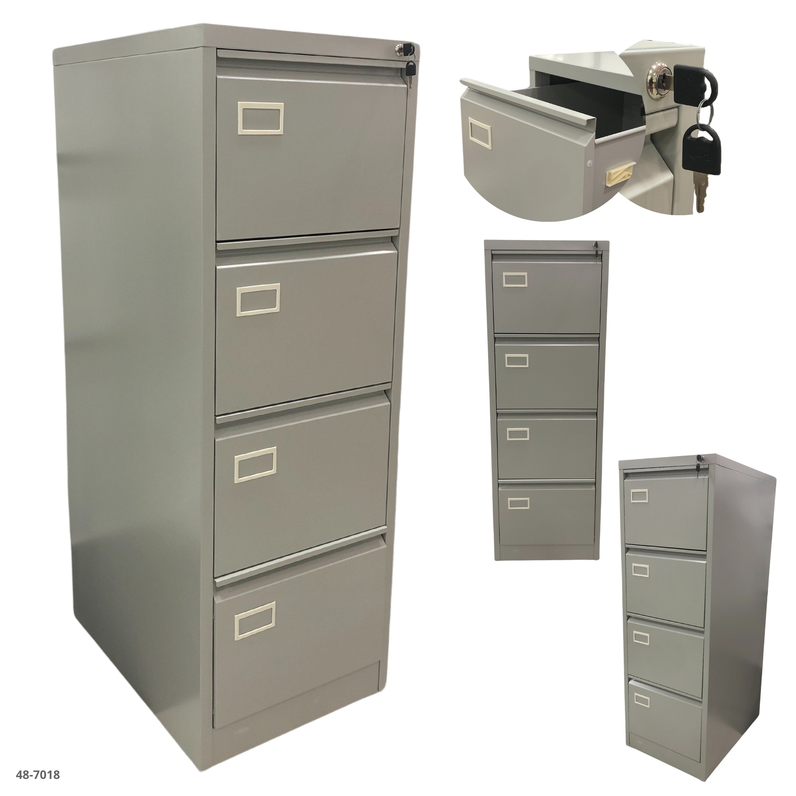 ARCHIVADOR METALICO 4 GAVETAS GRIS